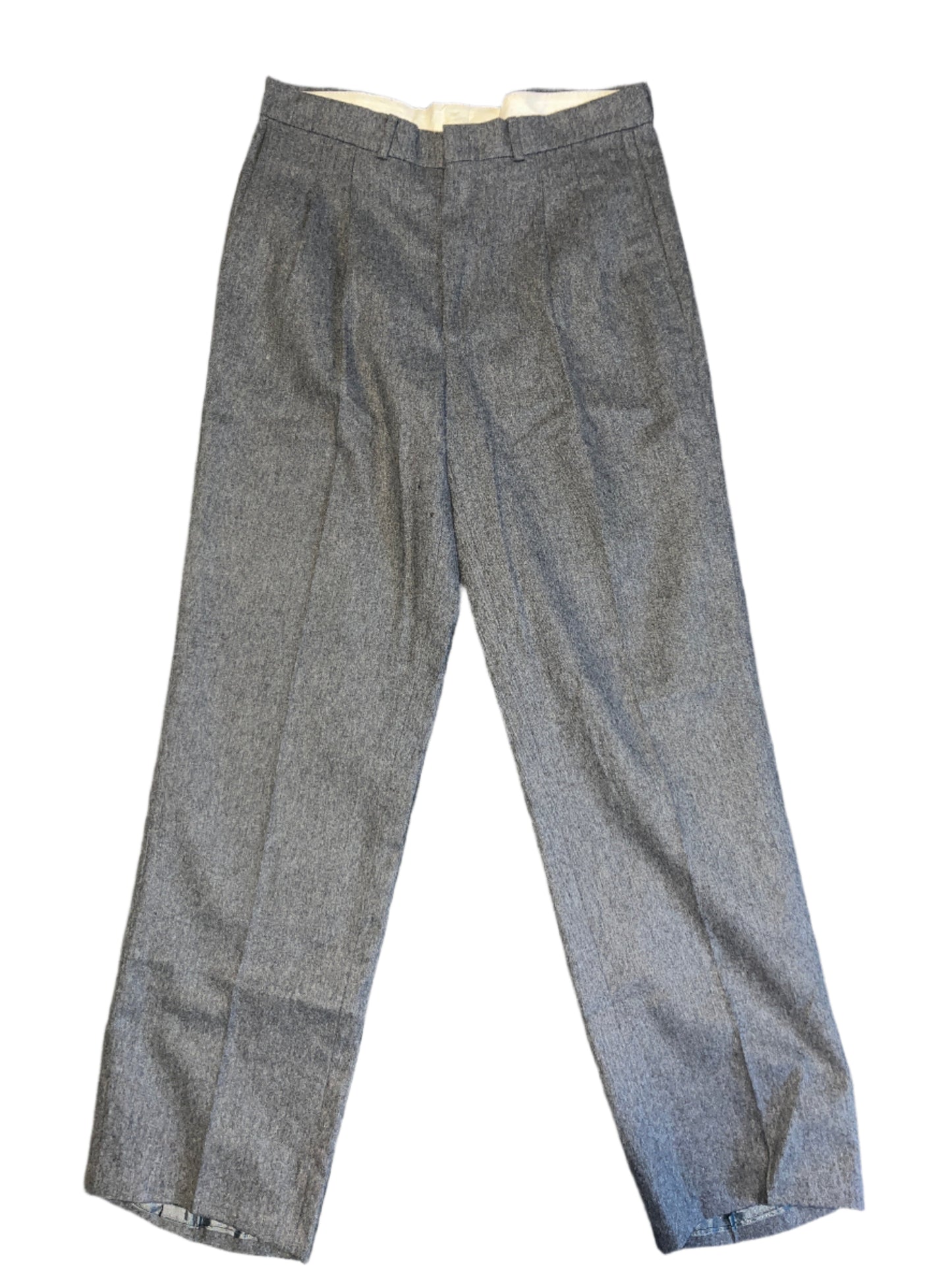 80/90's Grey Wool Trousers Dress Pants - 32" x 31"
