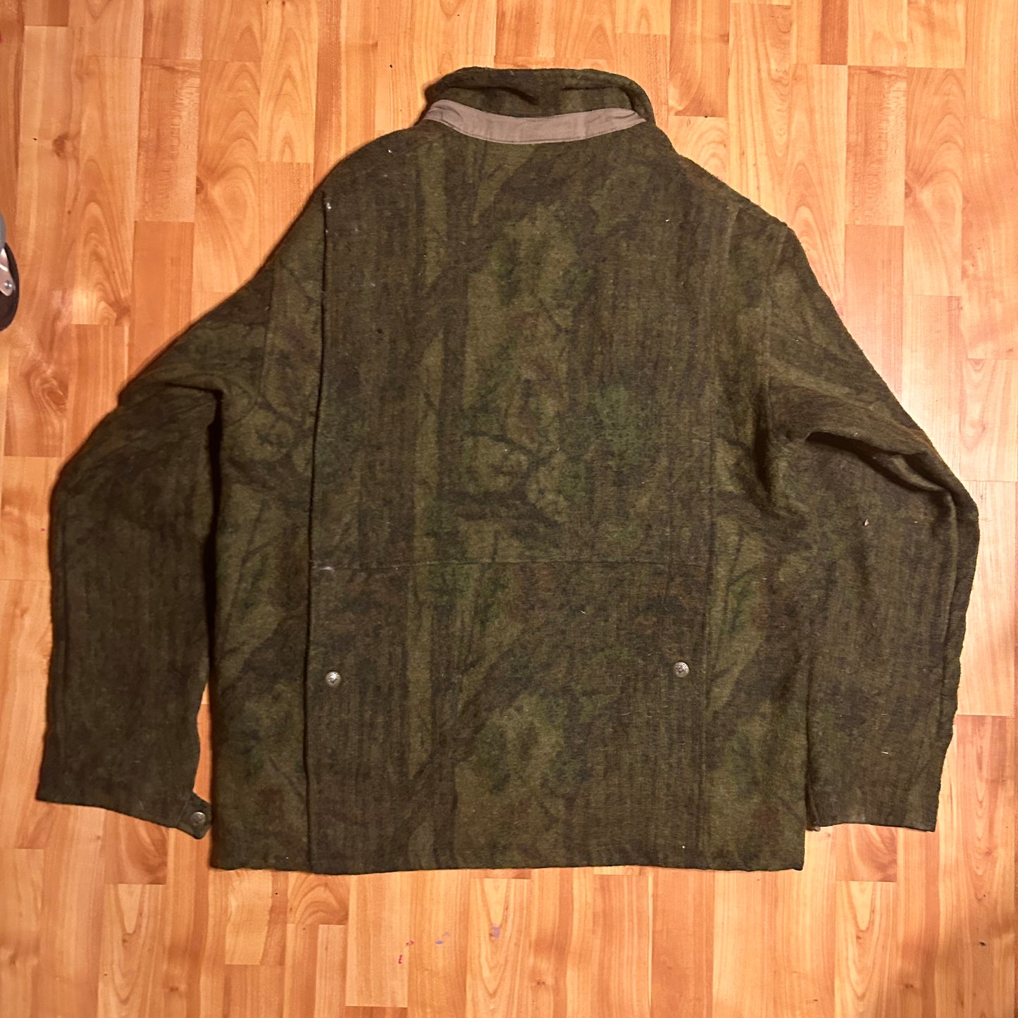 Columbia Camouflage Camo Wool Button Up Jacket - XLarge - 24” x 30”
