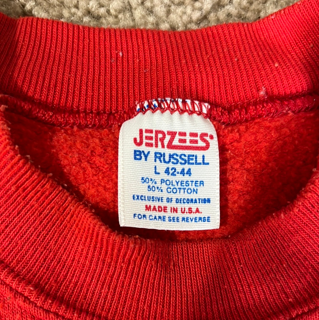 90’s Jerzees Russell Blank Short Sleeve Sweatshirt - Medium - 20” x 25”