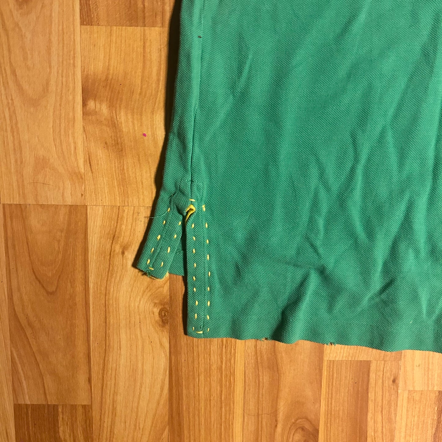 Polo Ralph Lauren Cotton Himal Lion Tiger Embroidered Custom Green Collared Short Sleeve Polo Shirt - Large - 23” x 27”