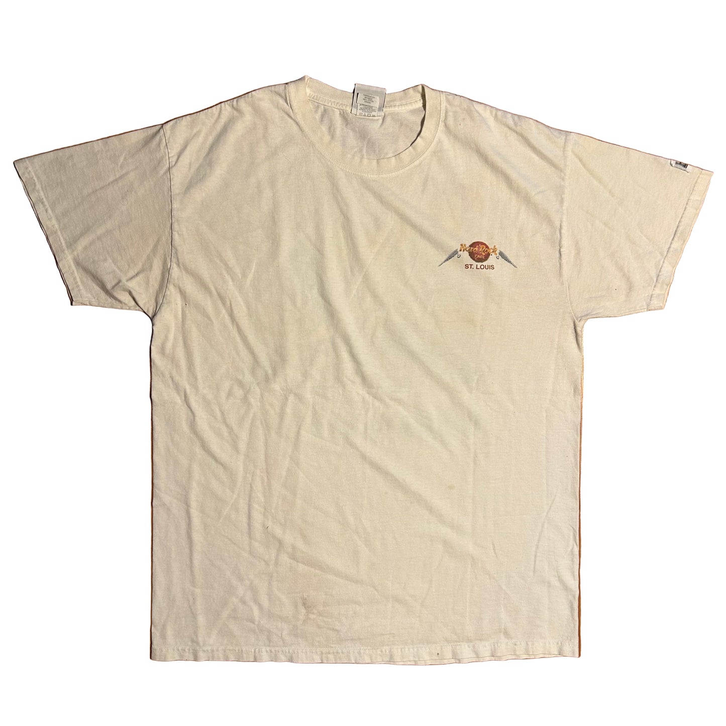 Hard Rock Cafe St Louis White Tshirt - Large - 22” x 29”
