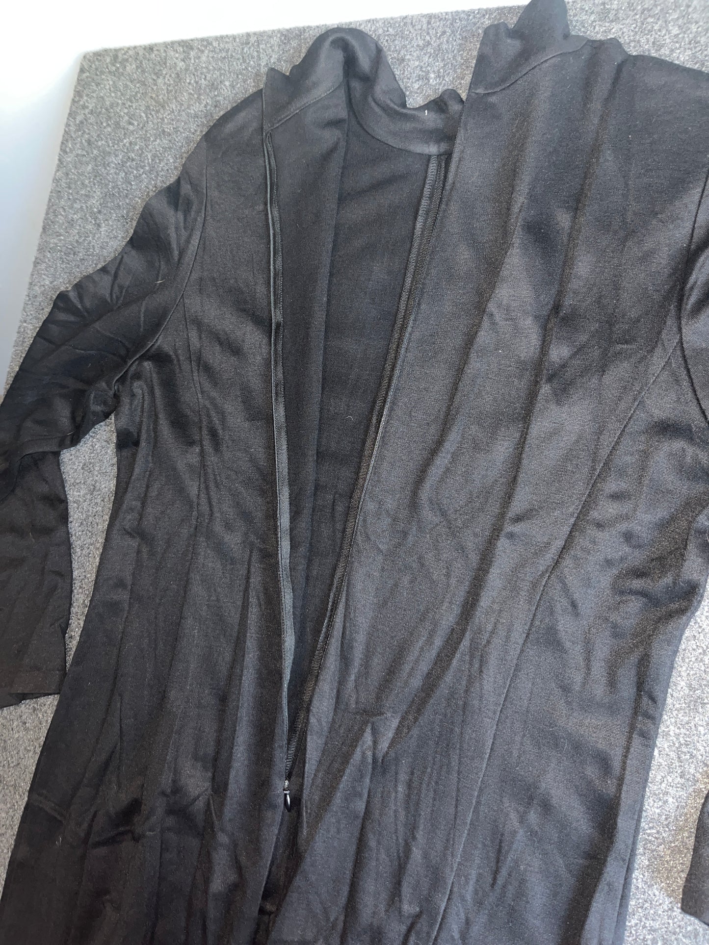 90's Talbot Rayon Black Long Sleeve Dress - Medium - 21" x 52"