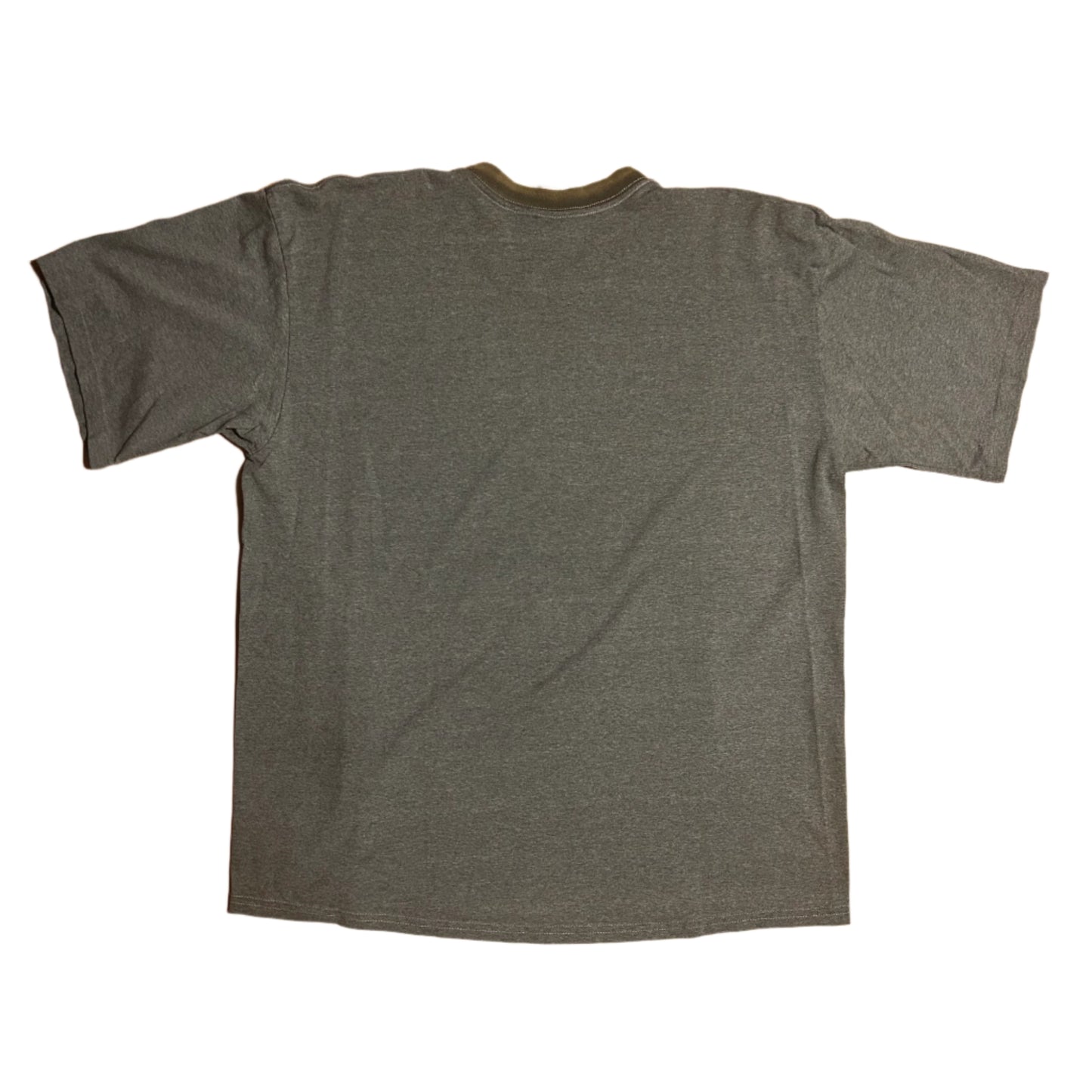 00's Nike Grey Tag Authentic Athletics Ringer Grey Faded Tshirt - XLarge - 24” x 29”