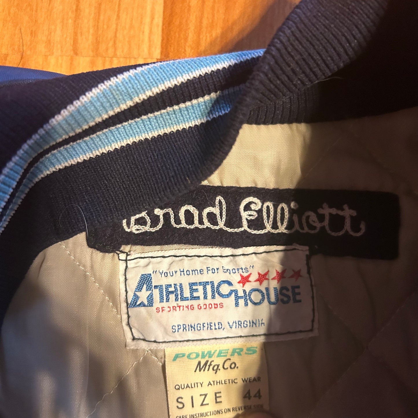 80’s Mid Bomber Letterman’s Jacket Lacrosse Coat - XLarge - 24” x 26”