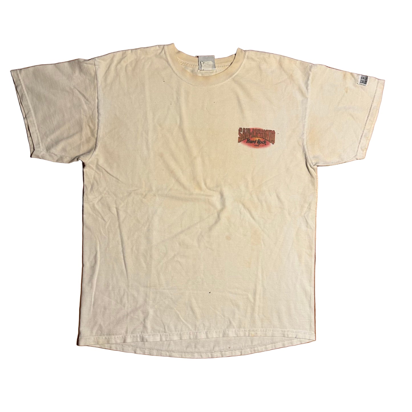 Hard Rock Cafe San Antonio White Tshirt - Large - 23” x 29”