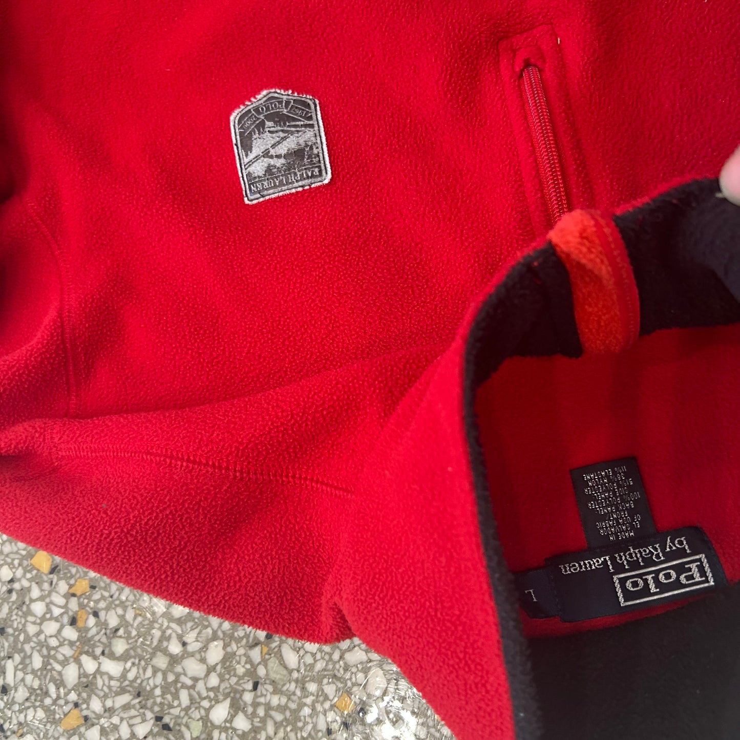 Polo RalPH Lauren Fleece Quarterzip Sweatshirt - XLarge - 24” x 26”