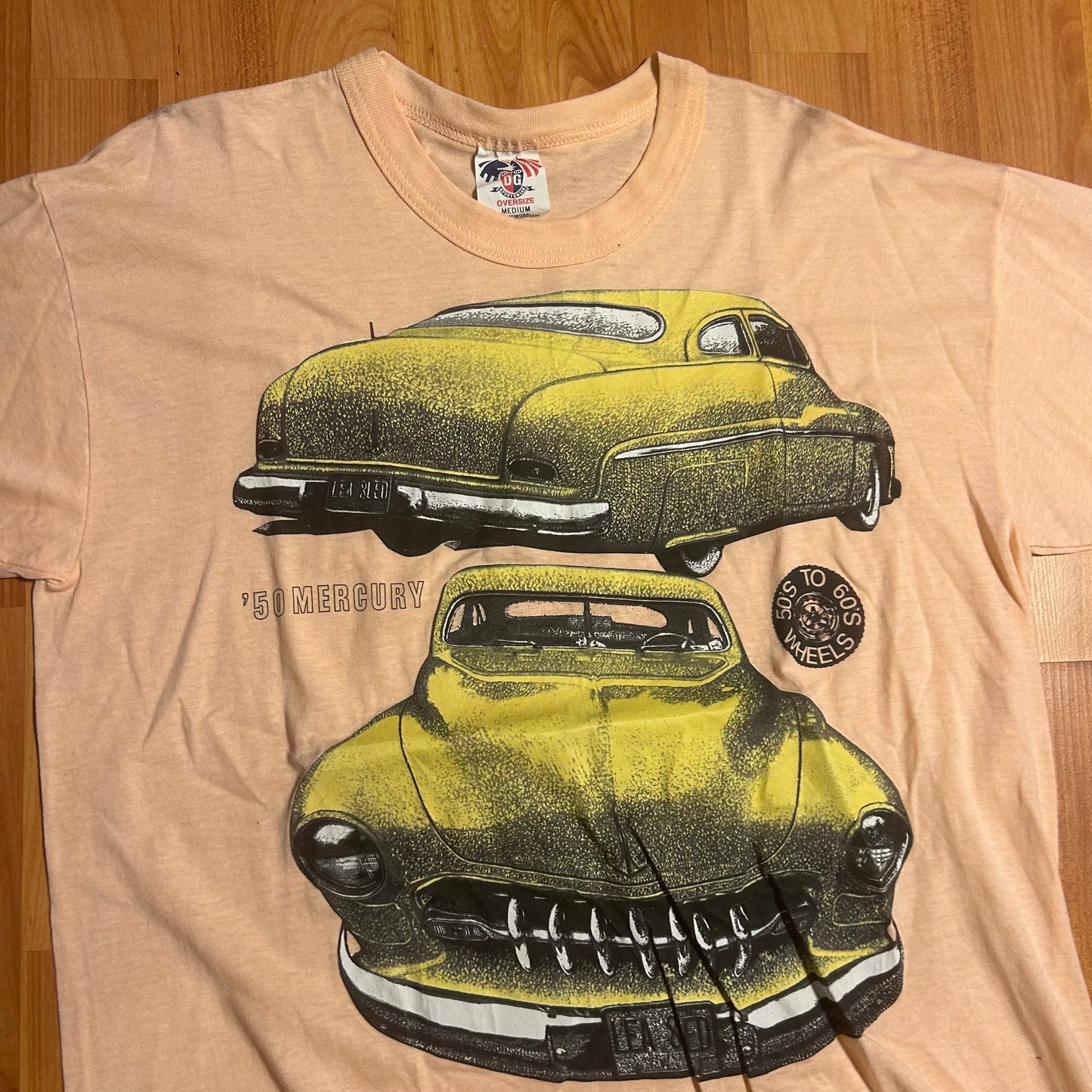 80’s Peach 1950 Mercury Vintage Car Tshirt - Medium - 20” x 27”