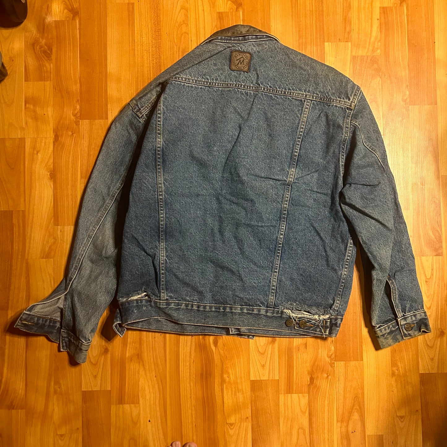 Marlboro Denim Button Up Jean Jacket - XLarge - 24” x 27”