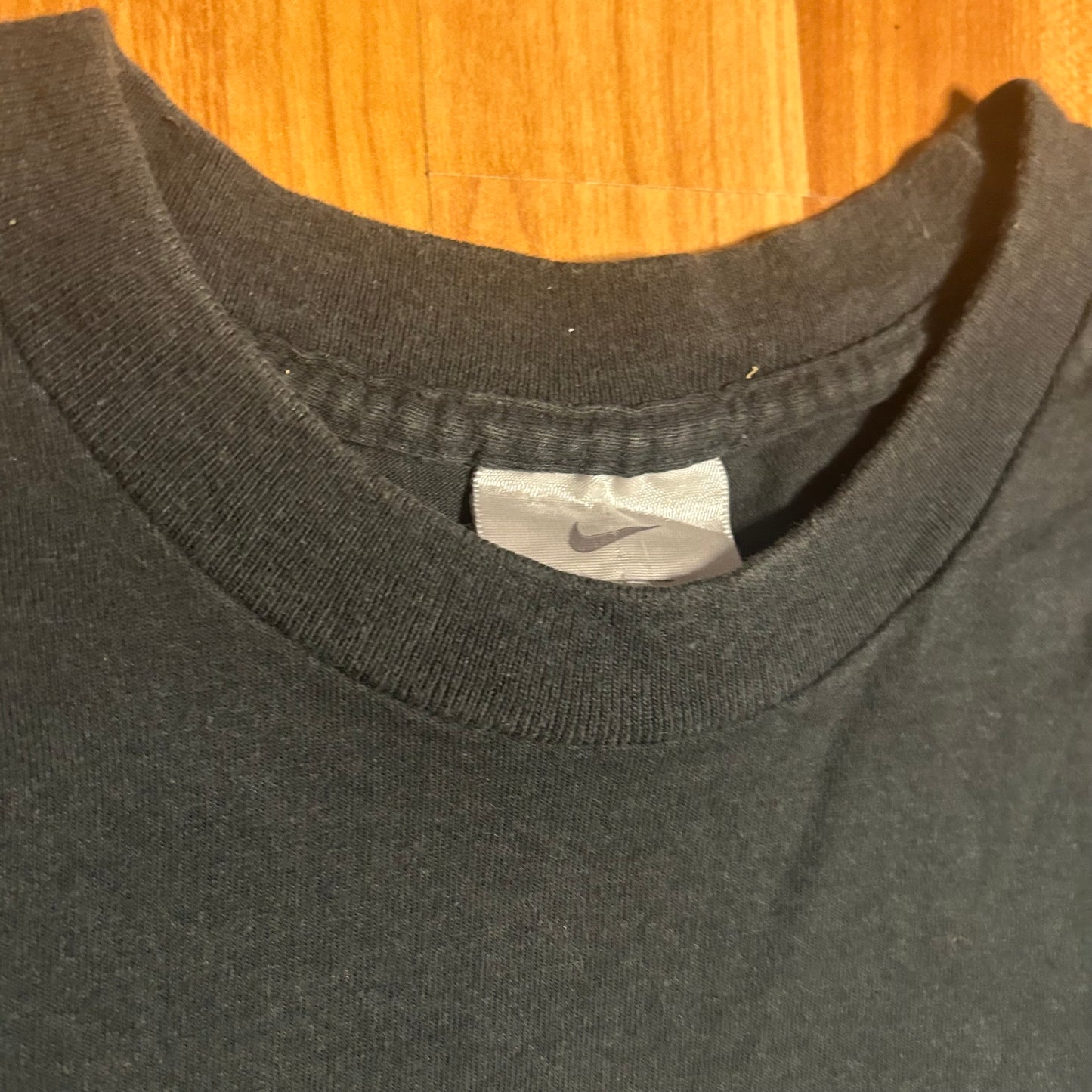 00's Nike Grey Tag Faded Equipment Footwear Apparel Black Longsleeve Shirt - XLarge - 24” x 31”