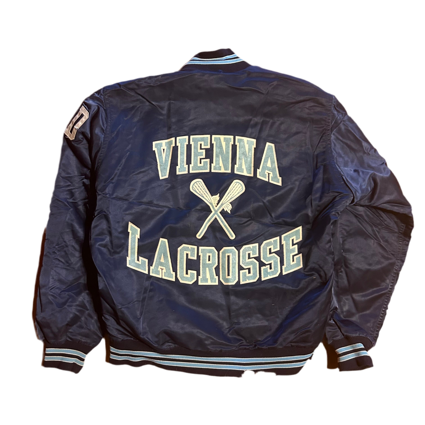 80’s Mid Bomber Letterman’s Jacket Lacrosse Coat - XLarge - 24” x 26”