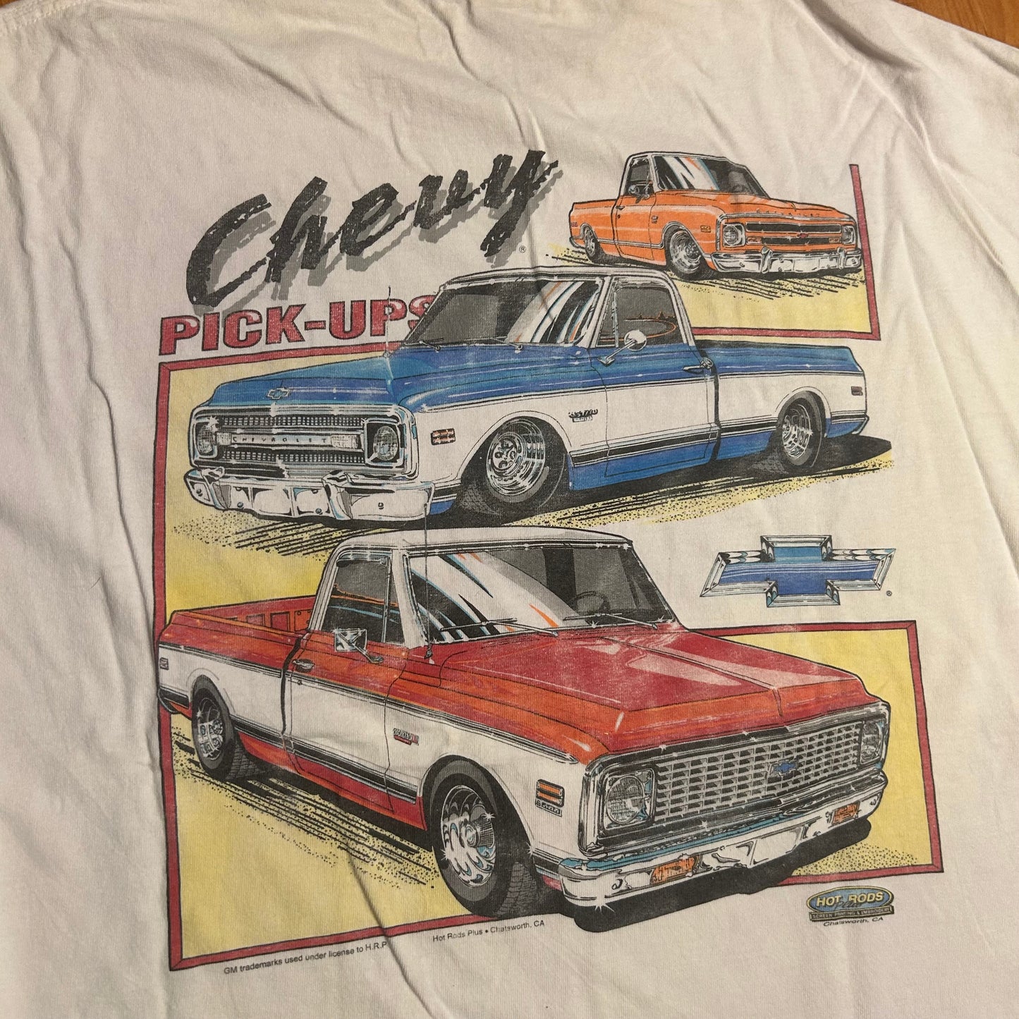 Chevy Pick-ups Vintage Car Hot Rods Plus Tshirt - Large - 23” x 27”