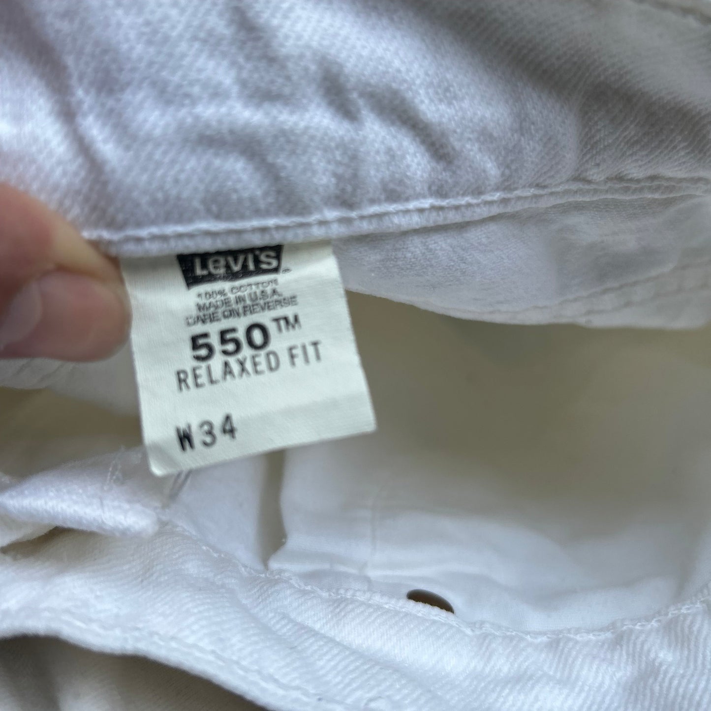 90's Levi's 550 Orange Tab Denim Shorts Jorts - 34” x 9”