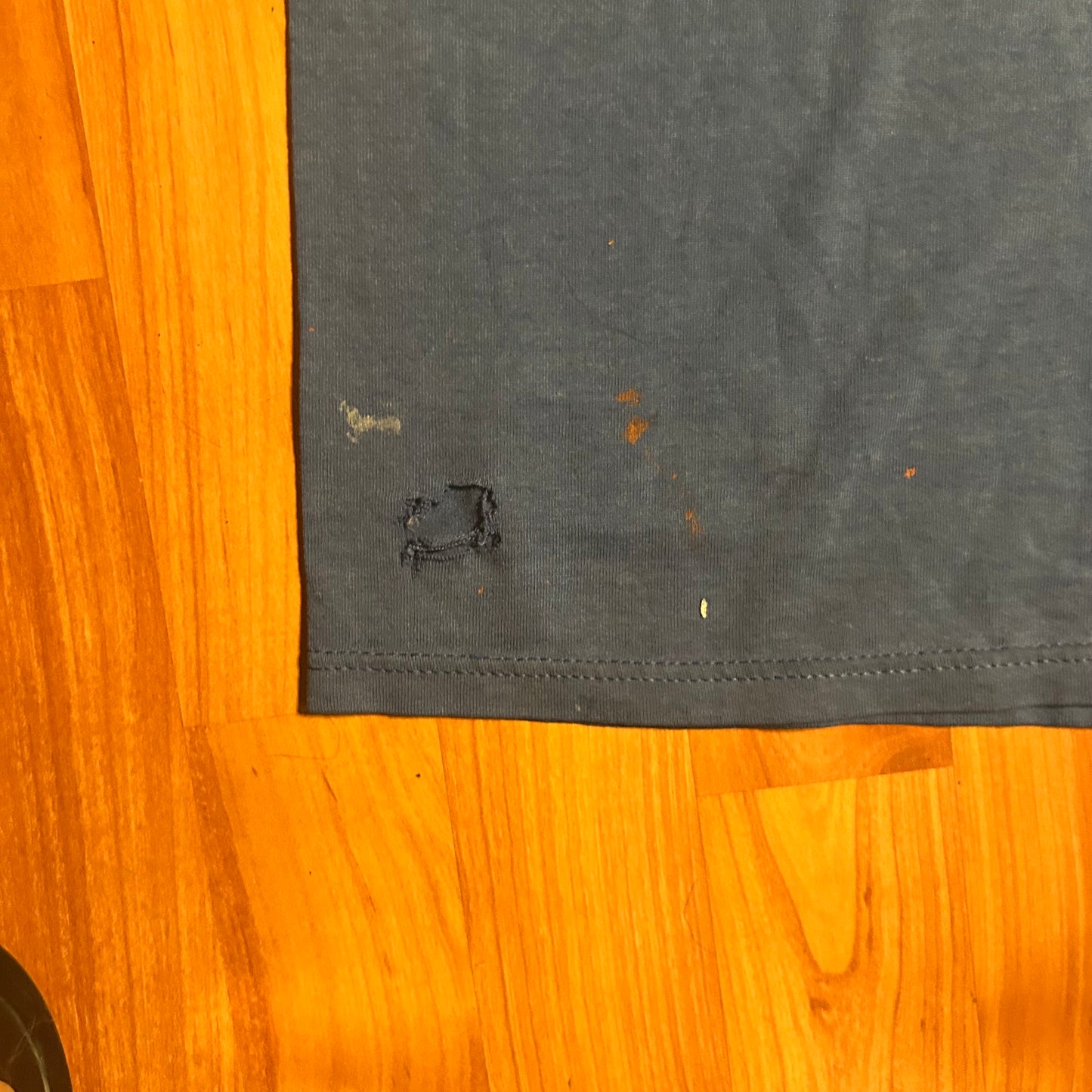 90’s Jerzees Super T Single Stitch Blank Distressed Painter Royal Blue Pocket Tshirt - XLarge - 25” x 29”