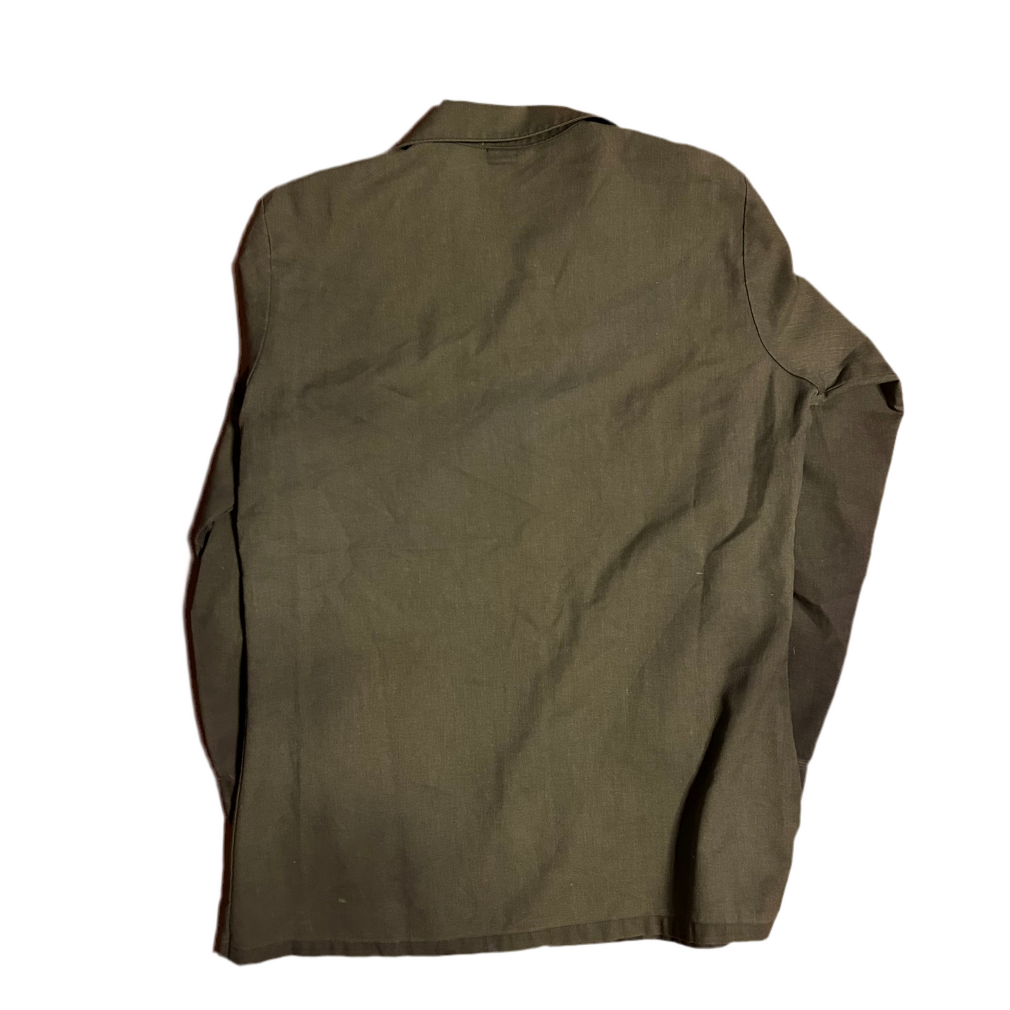 80's Military 1987 Durapress Utility Cotton Polyester Button Up Down Shirt - Large - 22” x 31”