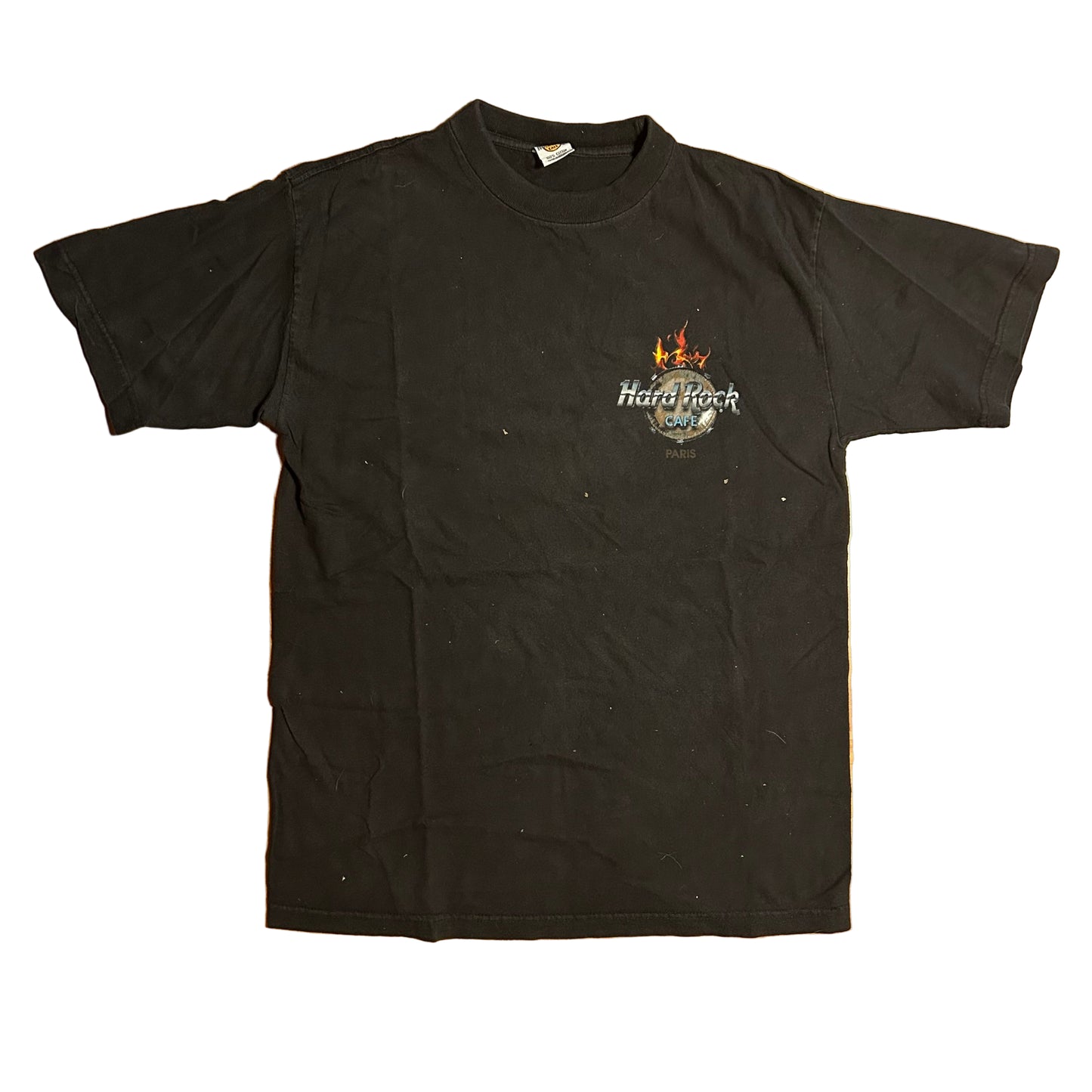 Hard Rock Cafe Paris Black Tshirt - Medium - 20” x 28”