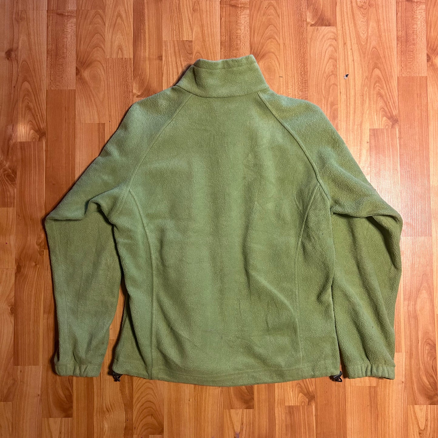 Columbia Green Fleece Zip Up - Medium - 21” x 23”