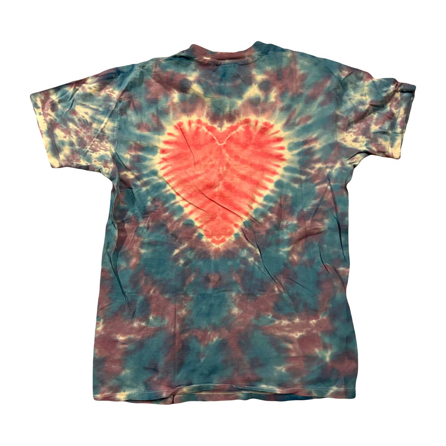 80/90’s Hanes Heart Tie Dye Tshirt - Small - 19” x 28”
