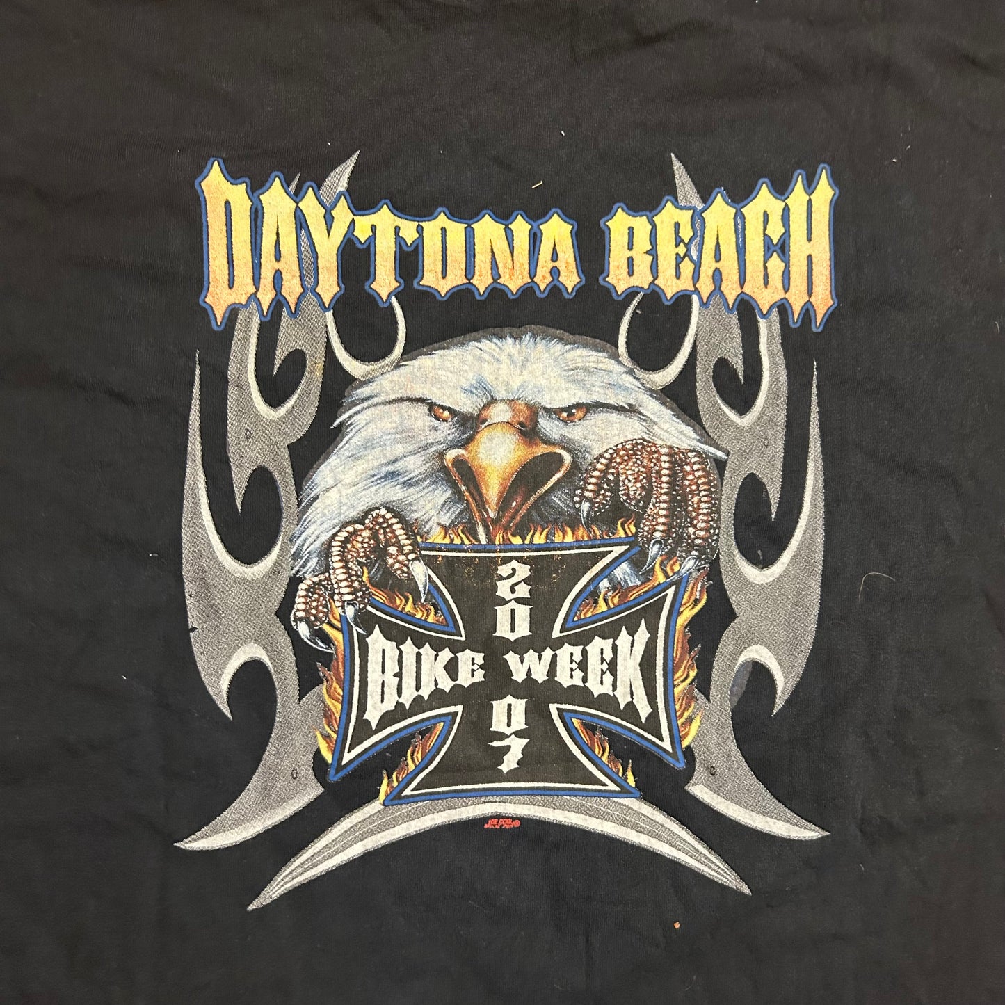 2007 Daytona Beach Bike Week Eagle Tshirt - Large - 23" x 29"