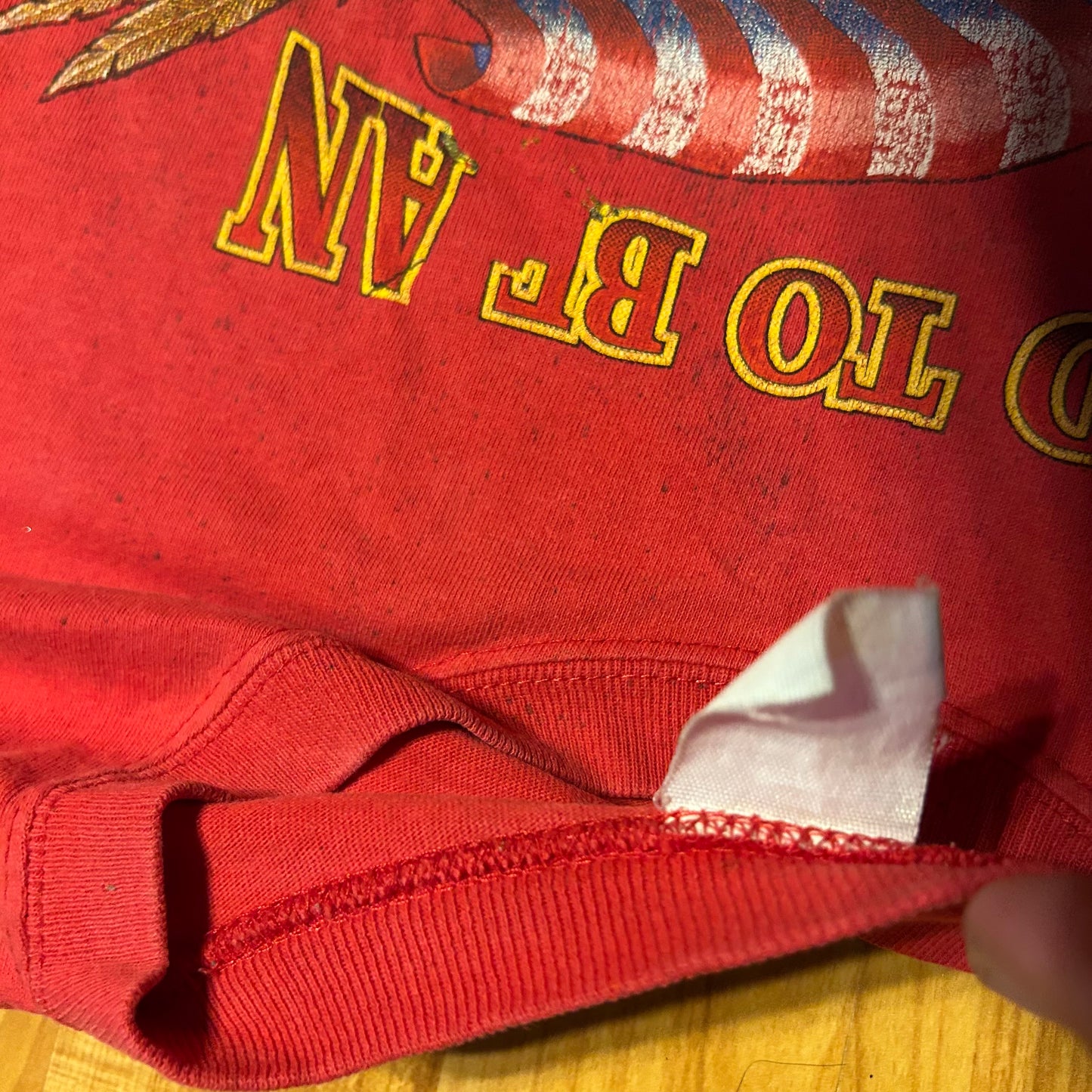 80/90’s Proud To Be An American Eagle Flag USA Tshirt - Large - 23” x 27.5”