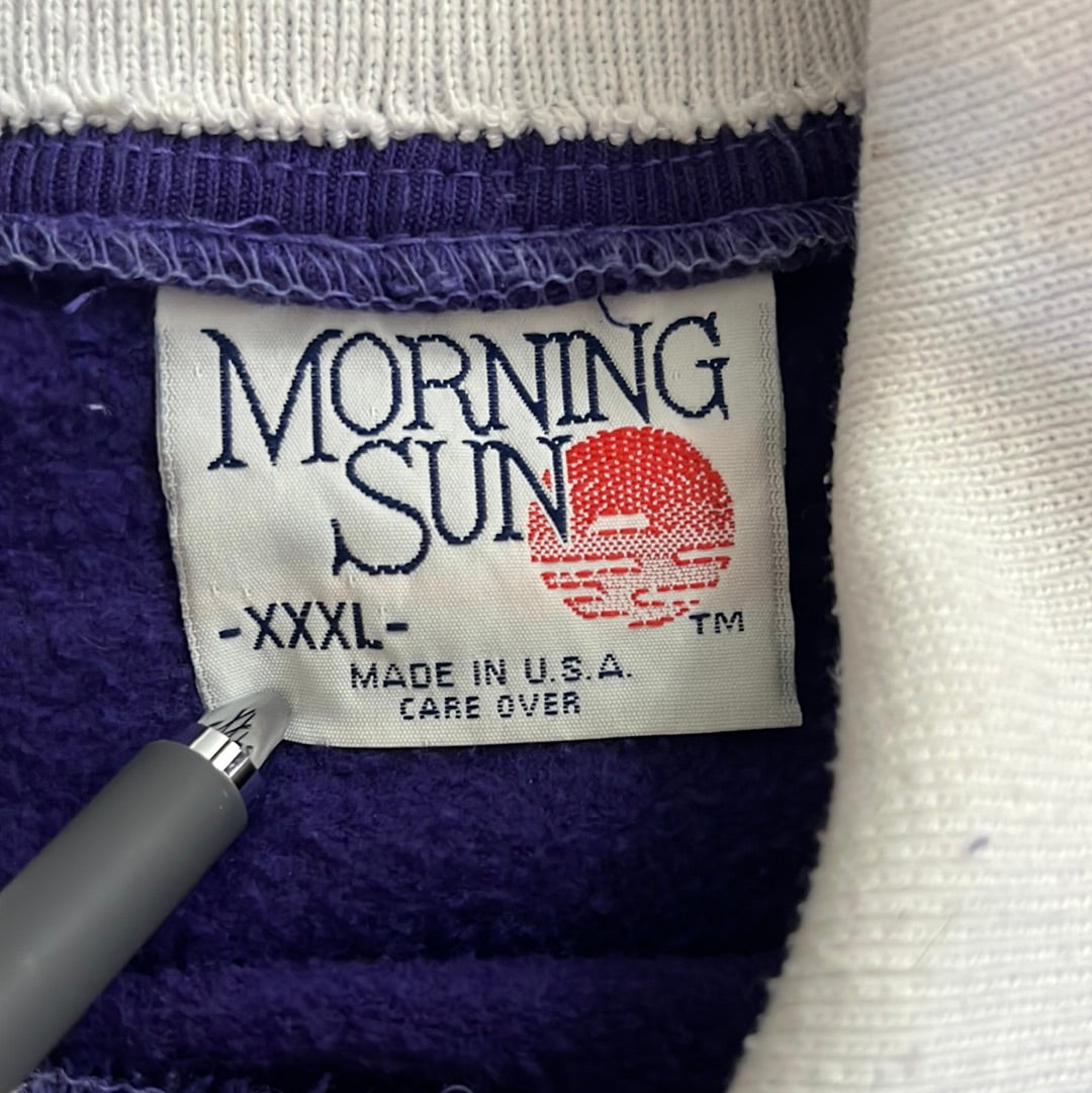 90's Morning Sun Collared Sweatshirt - XLarge - 26” x 26”