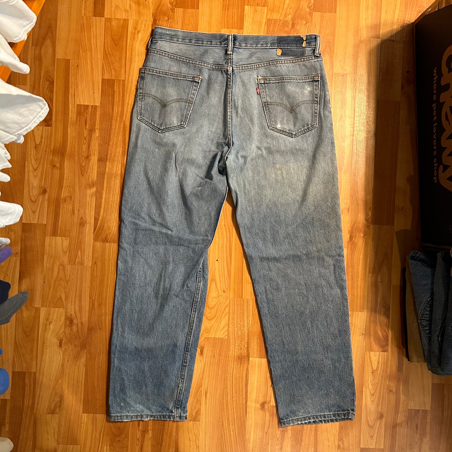 Levi Distressed Denim Jeans - 36” x 31”