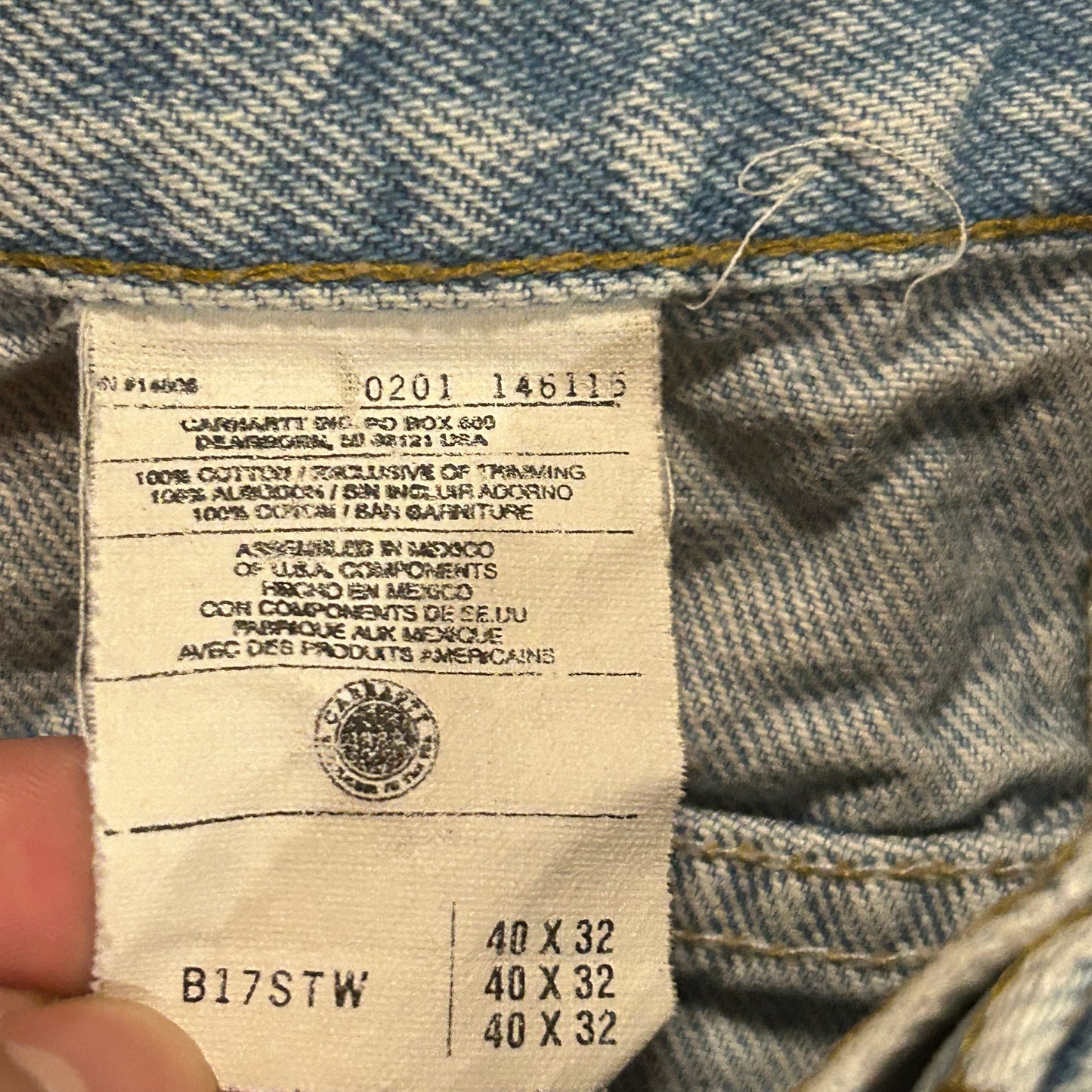 Carhartt Carphartt Light Wash Denim Painter Dirt Jeans - 38” x 32”