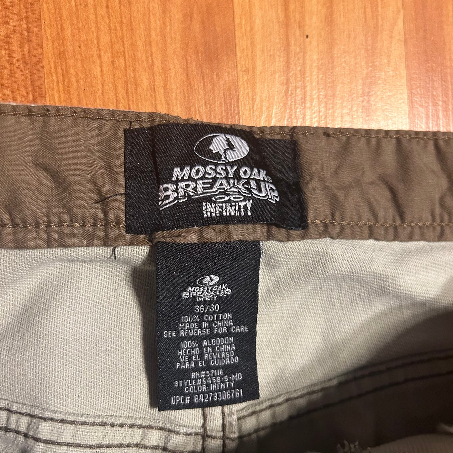 Mossy Oak Camouflage Camo Break Up Infinity Cotton Pants with D-Ring - 36” x 30”