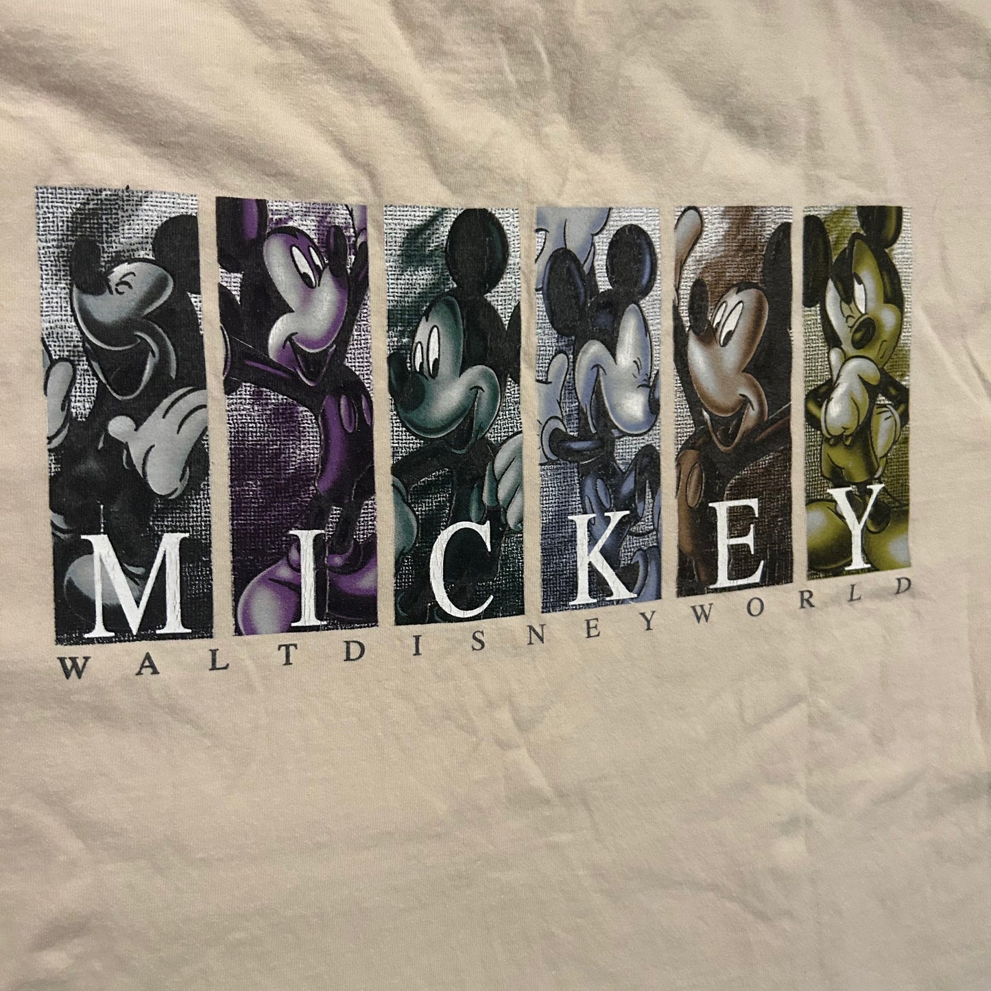 Walt Disney World Mickey Yellow Tshirt - Large - 23.5” x 29”