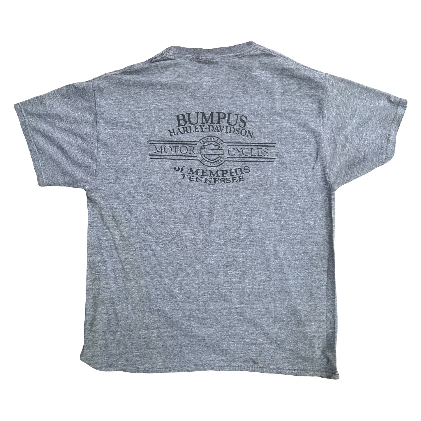 Hanes Beefy 2009 Harley Davidson Screamin’ Eagle Bumpus Memphis Tennessee Motorcycles Tshirt - Large - 22” x 29”