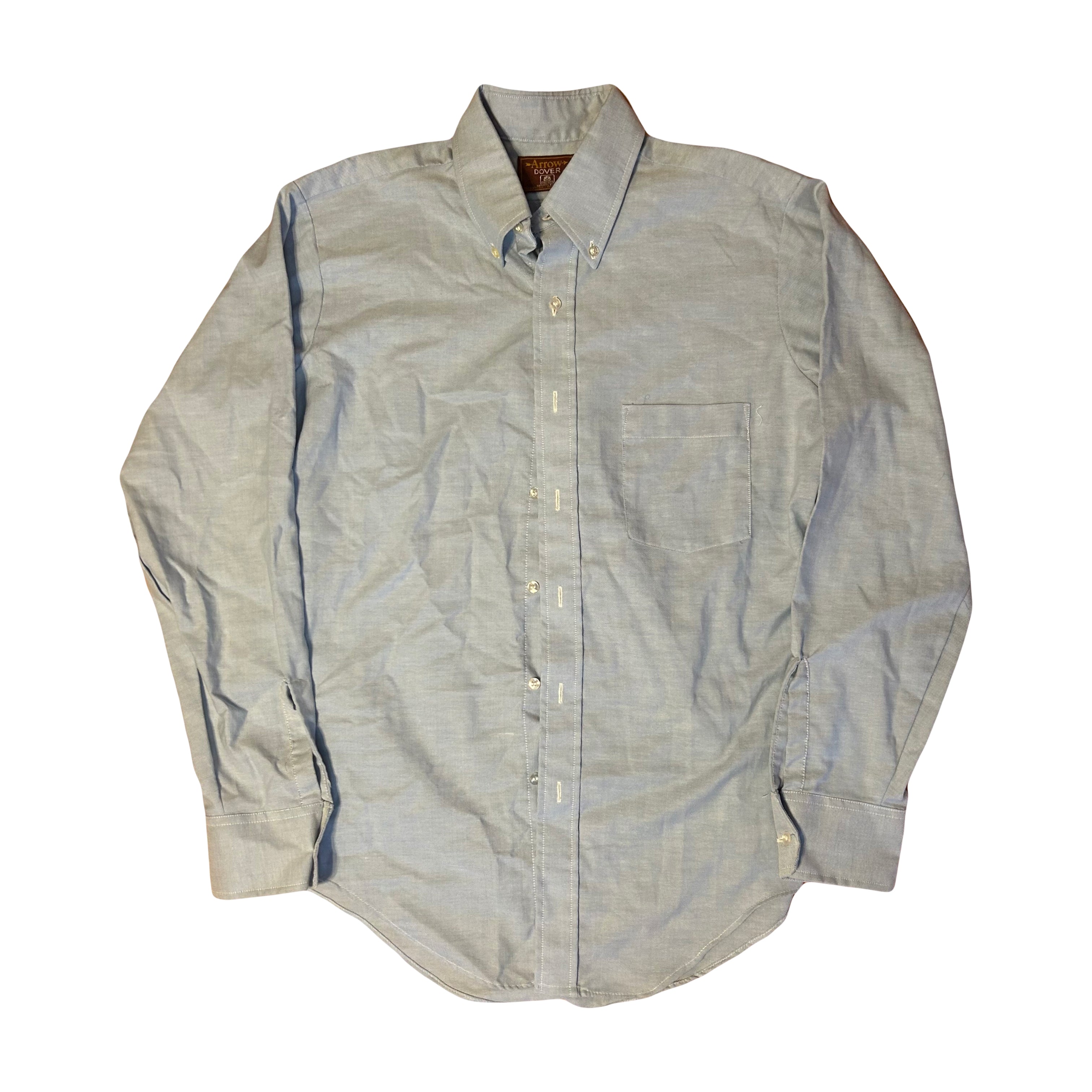 mens arrow dress shirts Arrow Dover Light Blue Button Down Formal Collared Shirt - Large