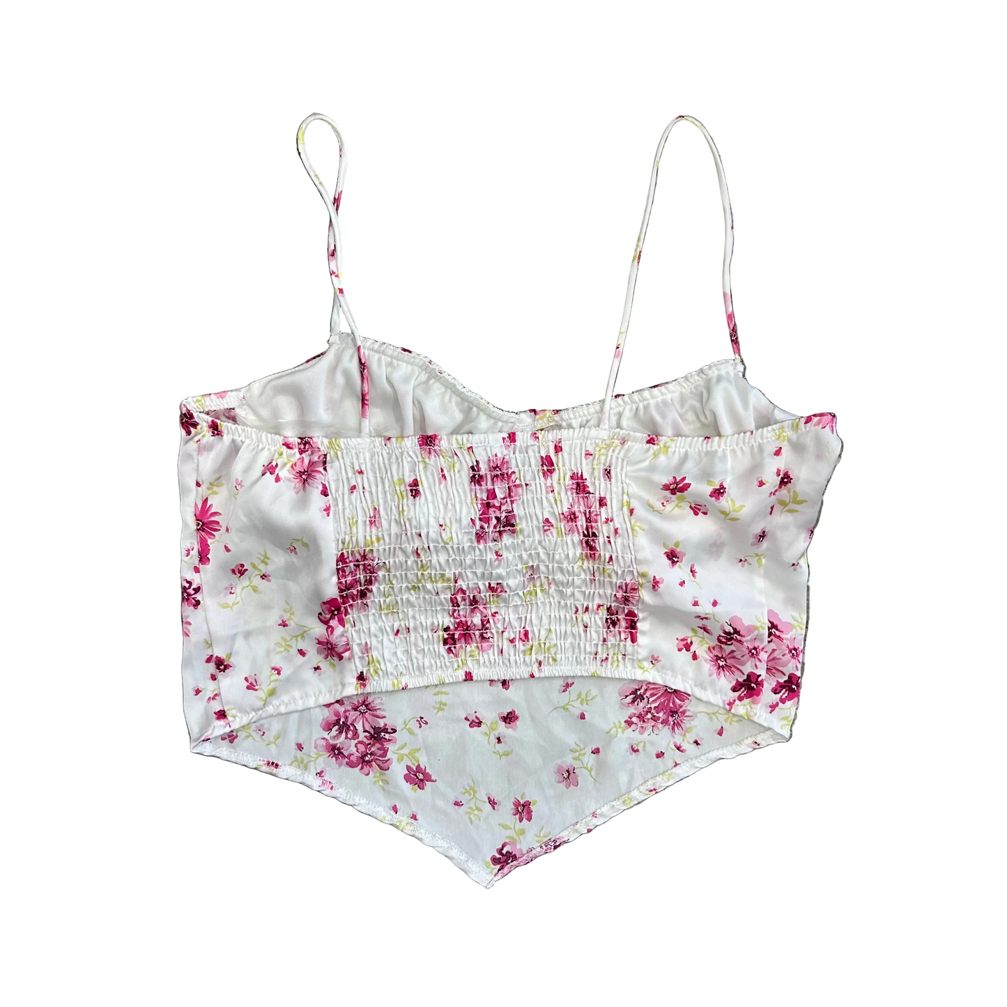 NWT Brand New Rue 21 Pink Floral White Tank Top Shirt - XSmall - 17" x 12"