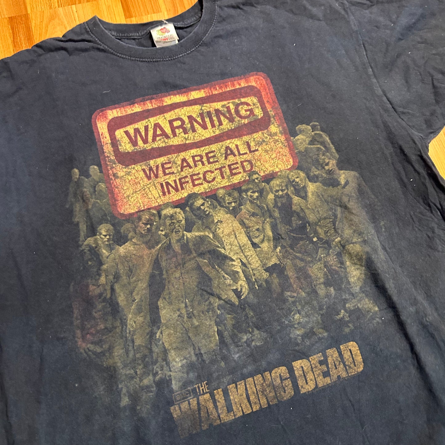 FOTL The Walking Dead AMC We're All Infected Black Tshirt - XLarge - 24" x 29.5"