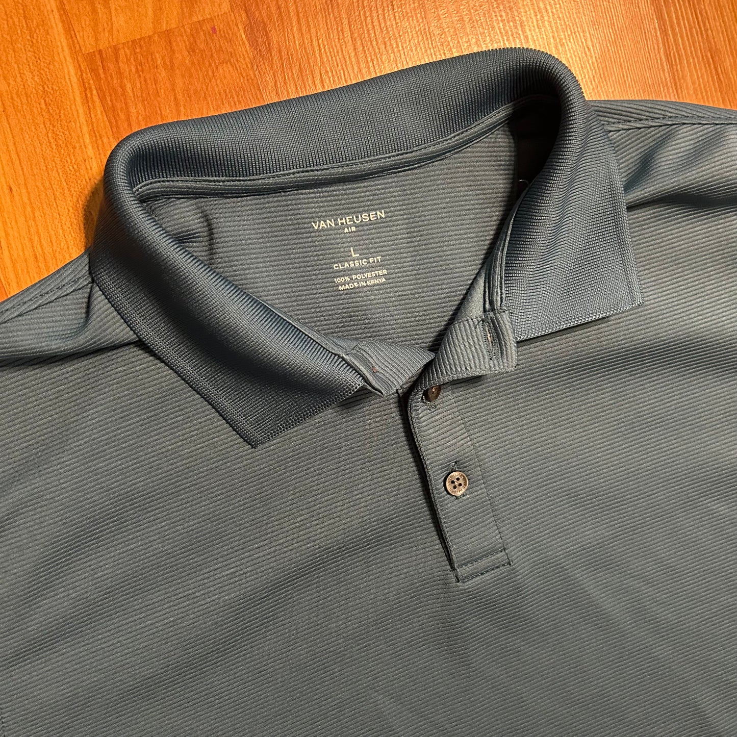 Van Heusen Blue Polo Collared Shirt - XLarge - 24" x 27.5"