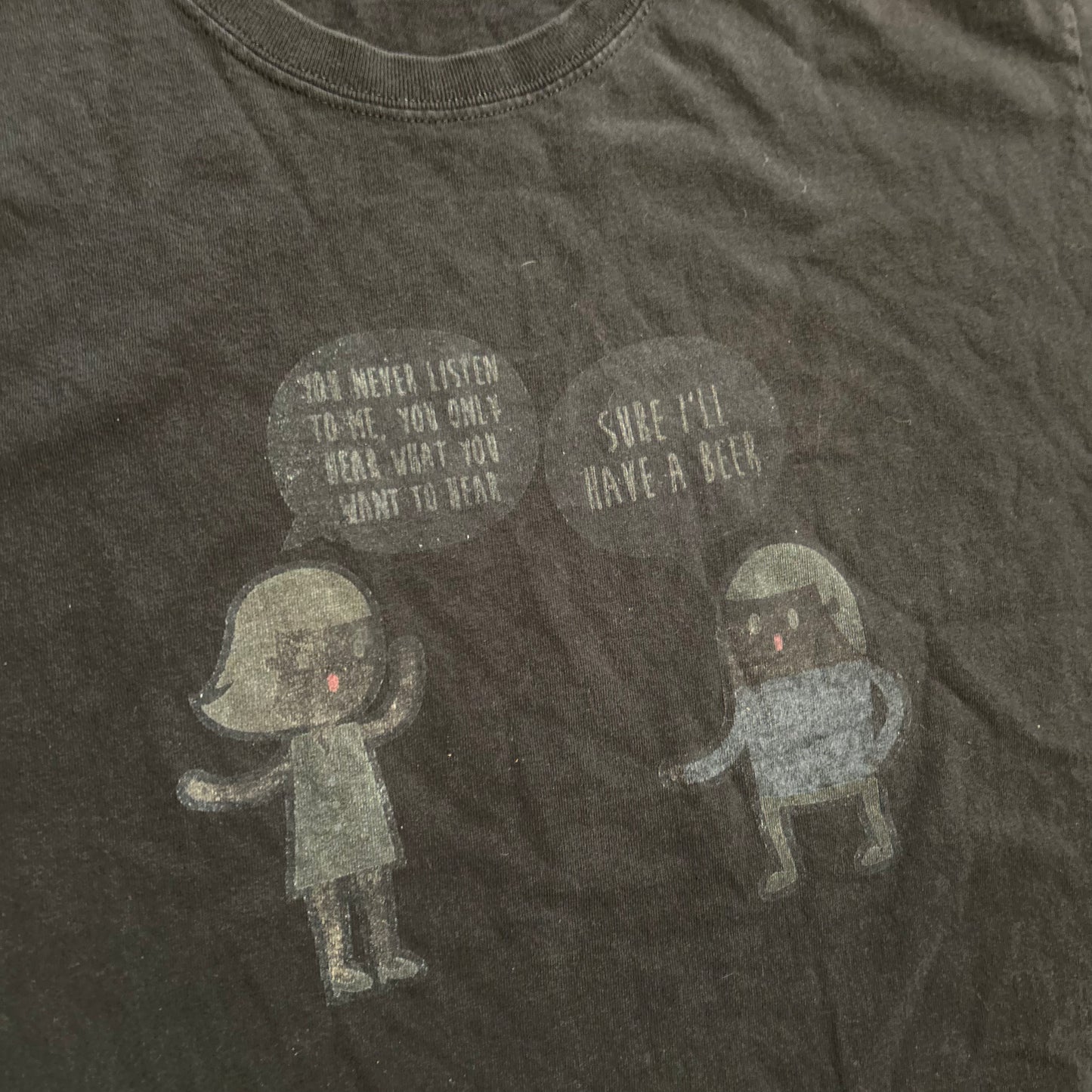 Sure I'll Have a Beer Black Funny Tshirt - Medium - 21" x 28"
