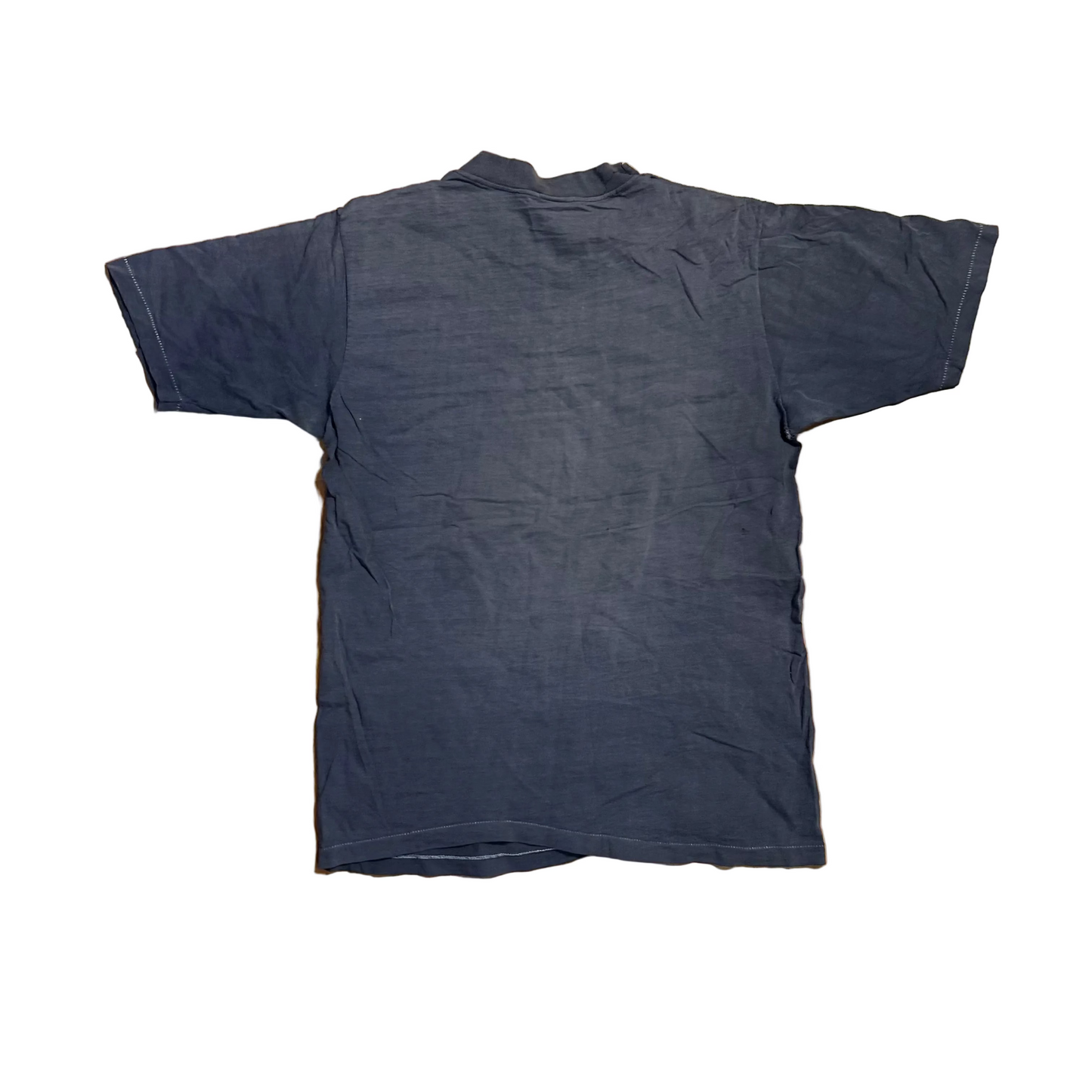 90's Crazy Shirt Surf Instructor Waikiki Beach Navy Grey Faded Distressed Tshirt - Small - 18" x 26"