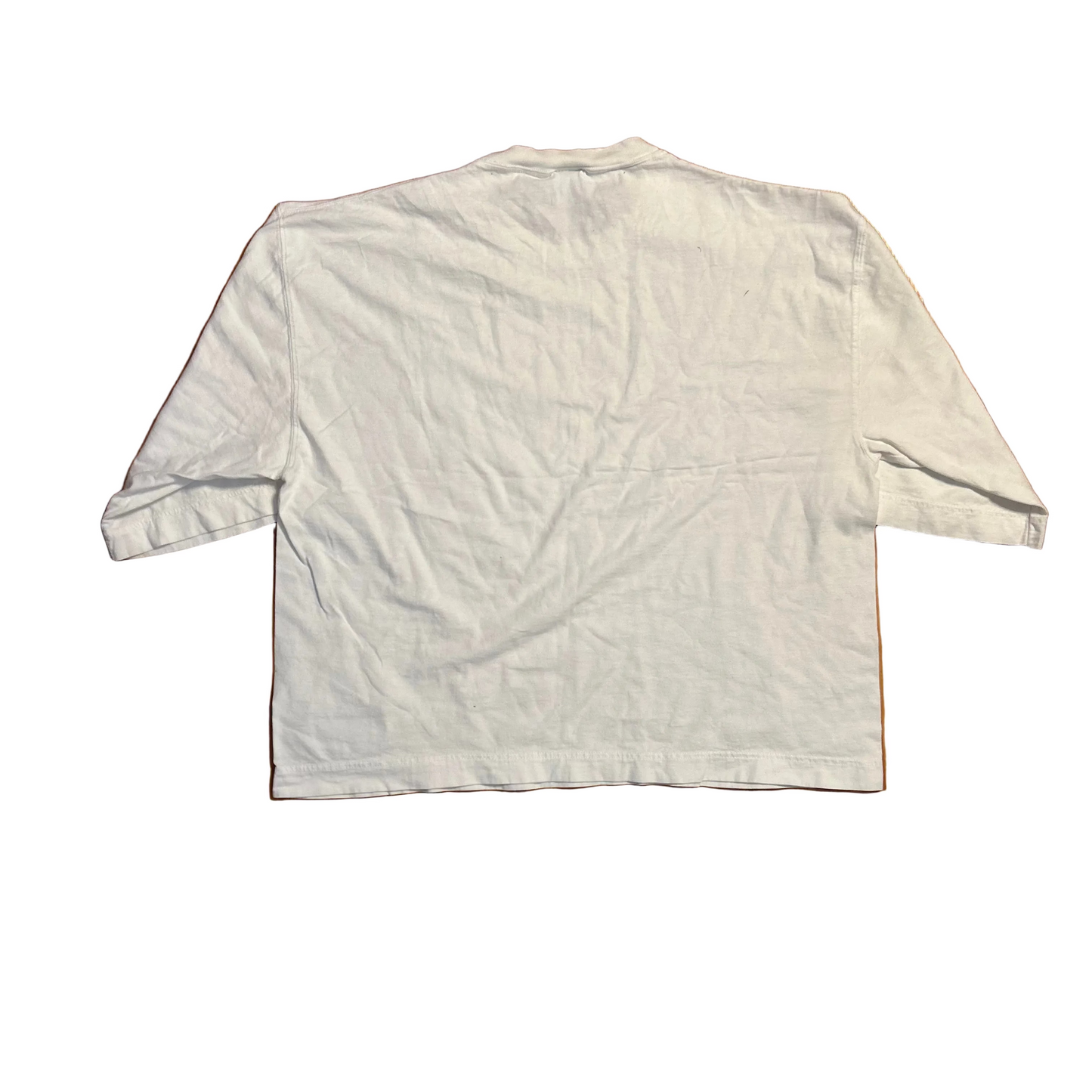 90's Russell Athletics White Boxy Blank Tshirt - Large - 22" x 23"