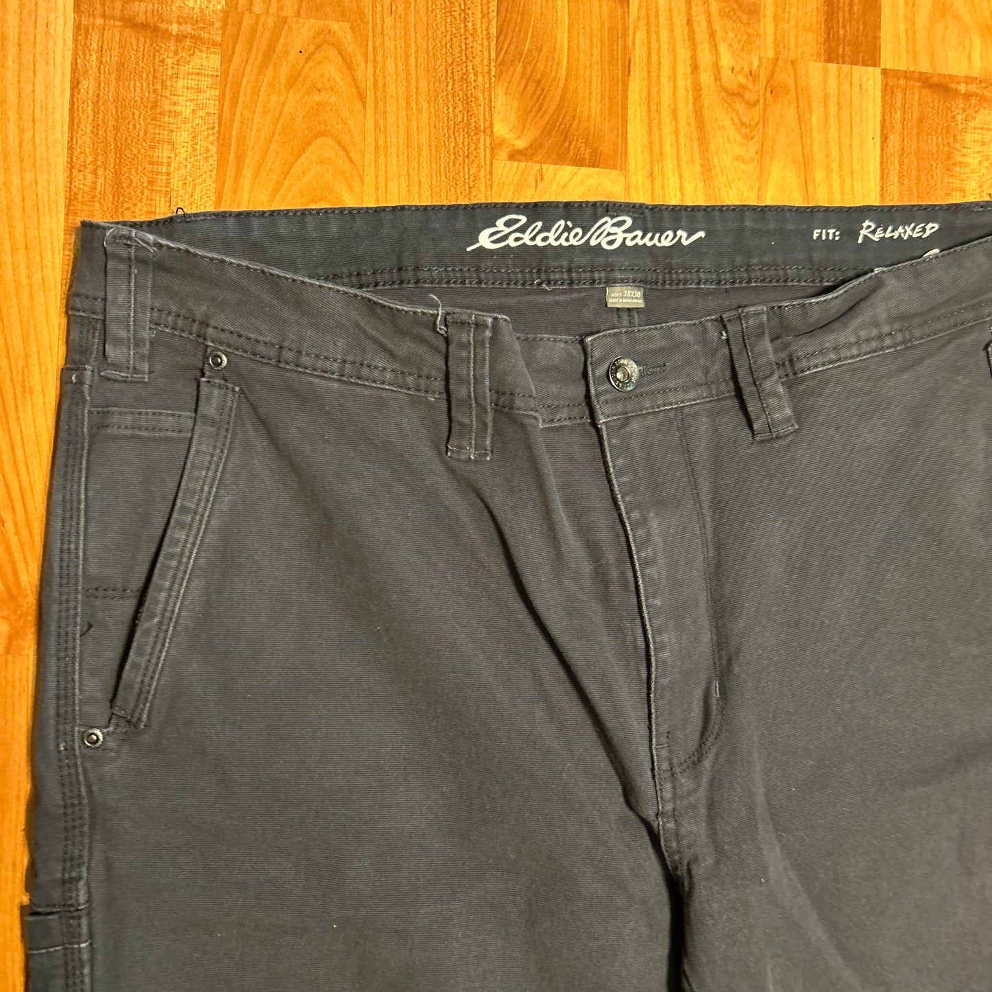 Eddie Bauer Relaxed Fit Dark Navy Work Pants - 39" x 28.5"