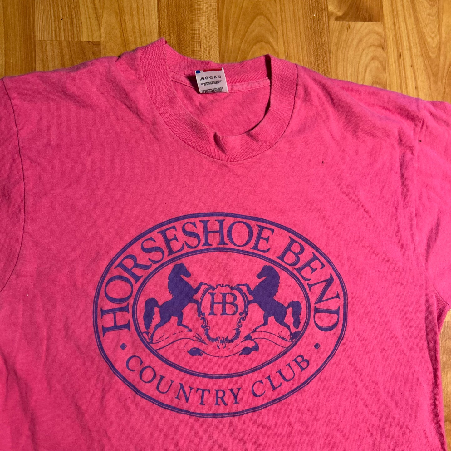 90's FOTL Horseshoe Bend Country Club Pink Tshirt - Small - 19" x 28"