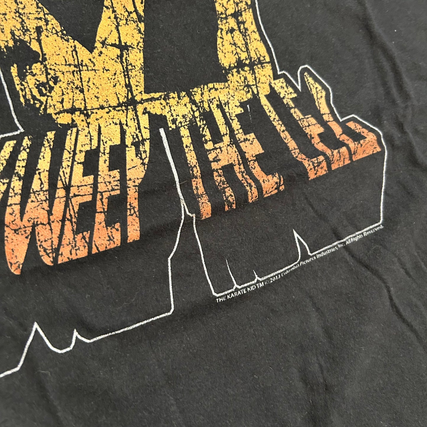 2013 Columbia Pictures Sweep The Leg Karate Kid Merch Black Tshirt - Medium - 20" x 28"