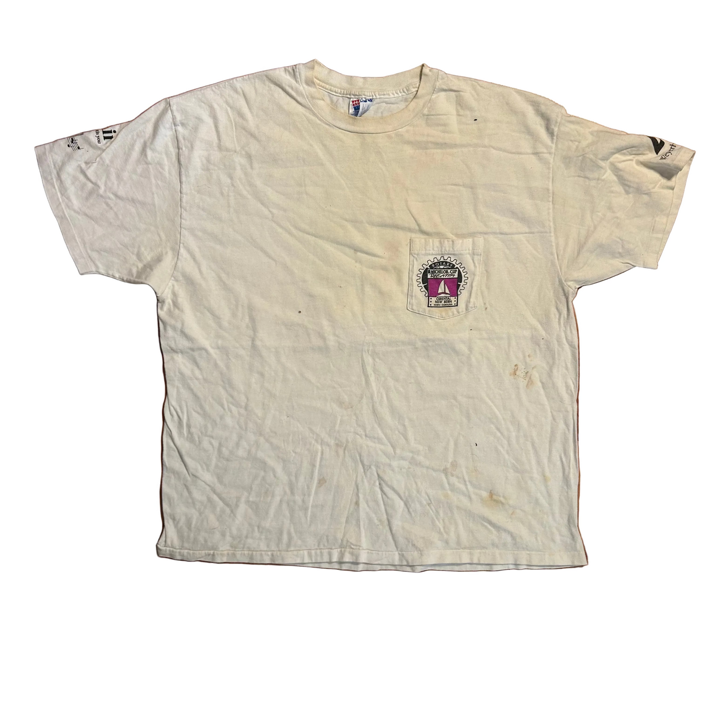 90's Michelob Cup Regatta Boating White Pocket Tshirt - XLarge - 25" x 29"