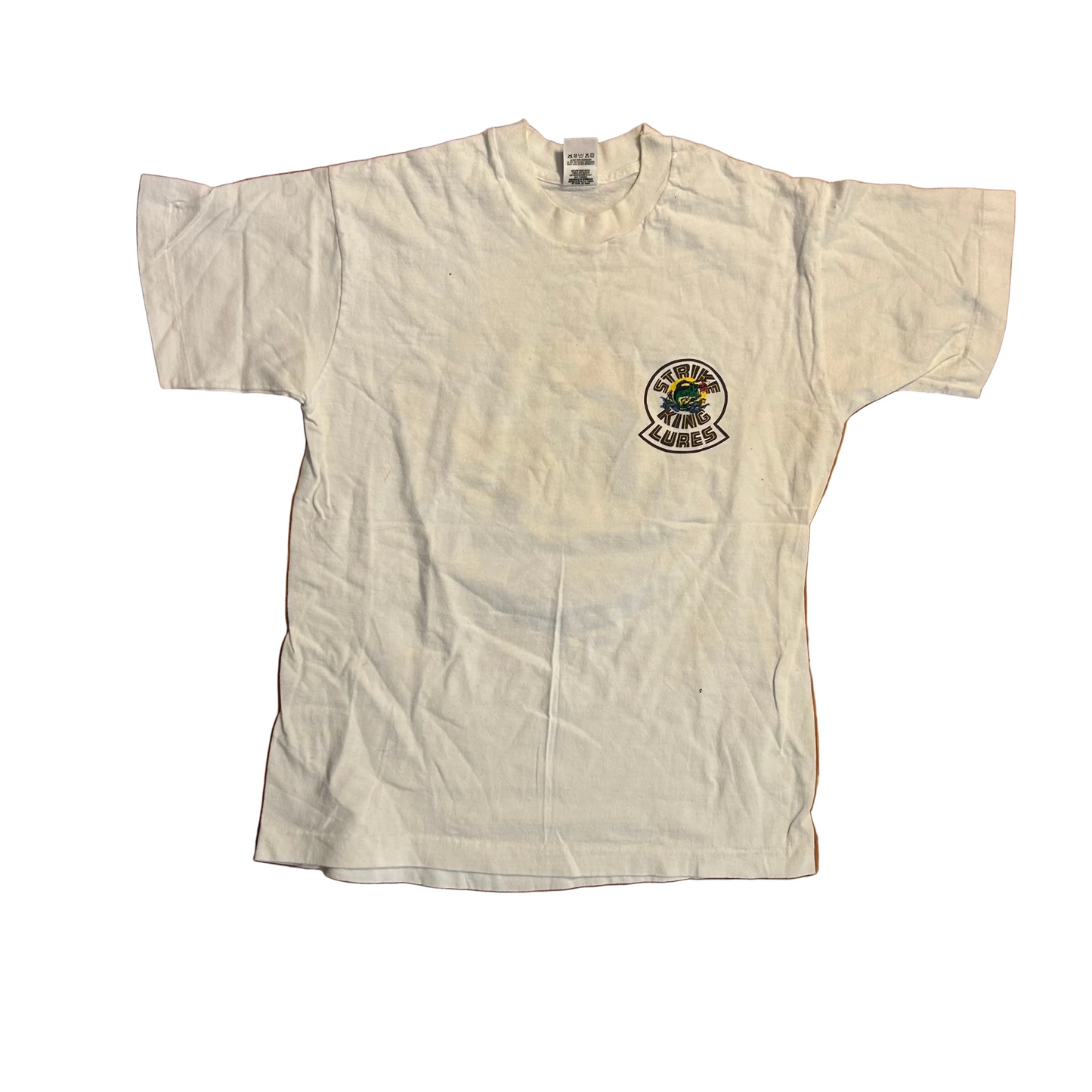 90's FOTL Strike King Fishing White Tshirt - Small - 18.5" x 25"