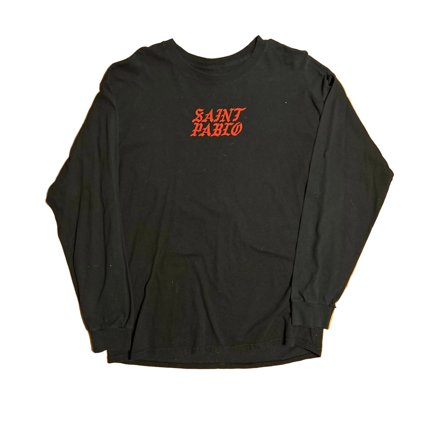 Saint Pablo Kanye West Tour Merch Kim Kardashian Black Longsleeve Shirt - Medium - 21" x 28"