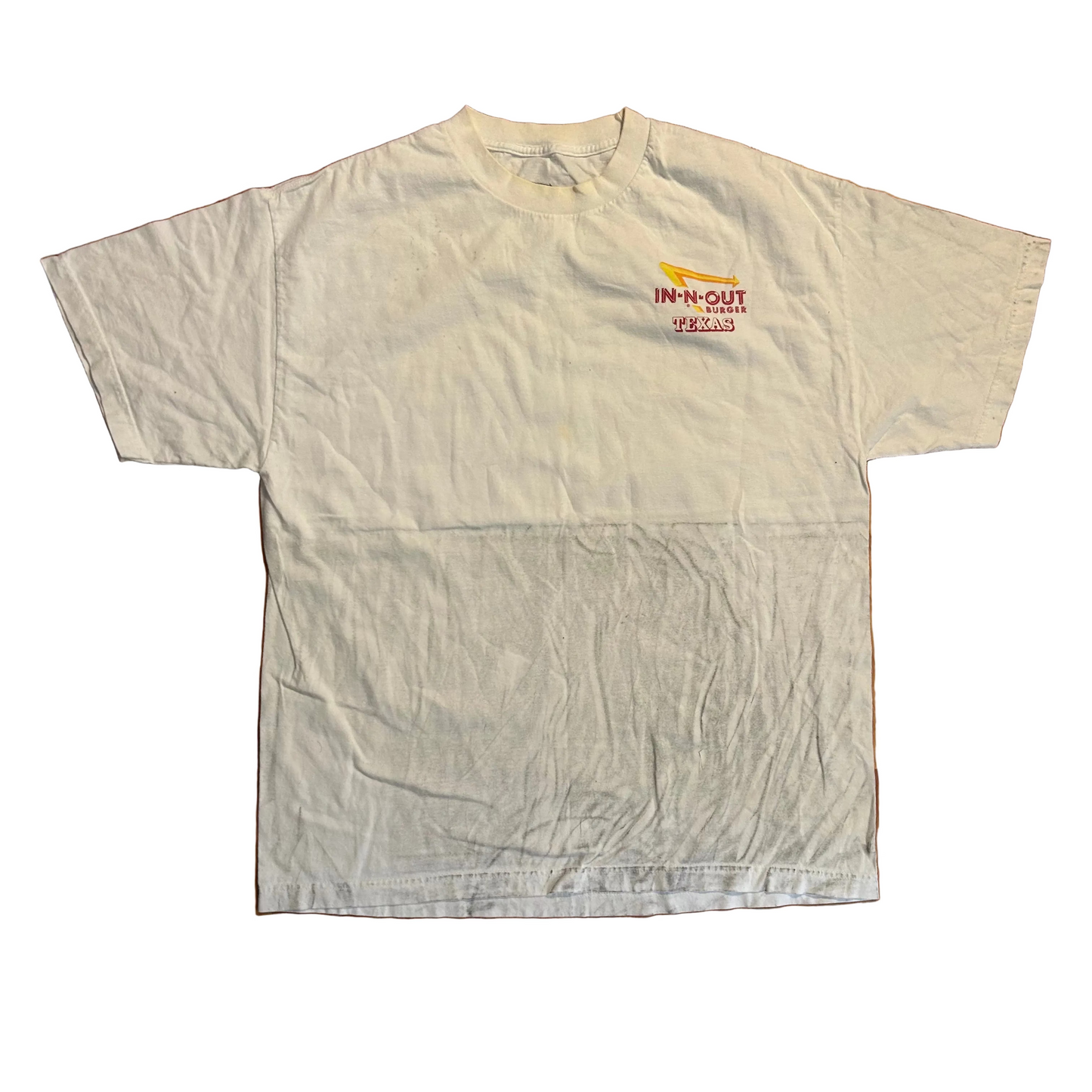 In N Out Texas White Tshirt - Large - 22.5" x 29"