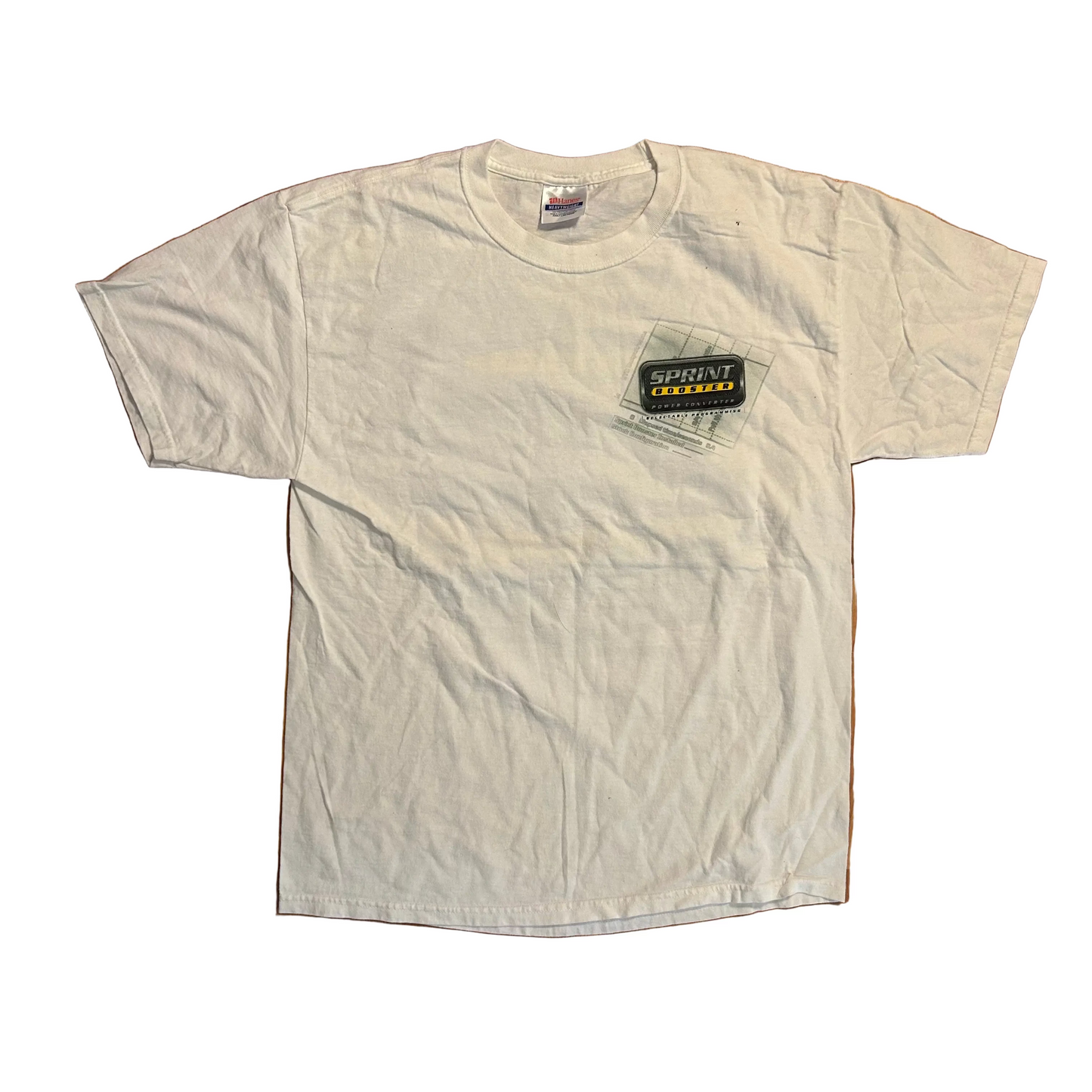 Hanes Heavyweight Sprint Boost Car White Tshirt - Medium - 20" x 28"