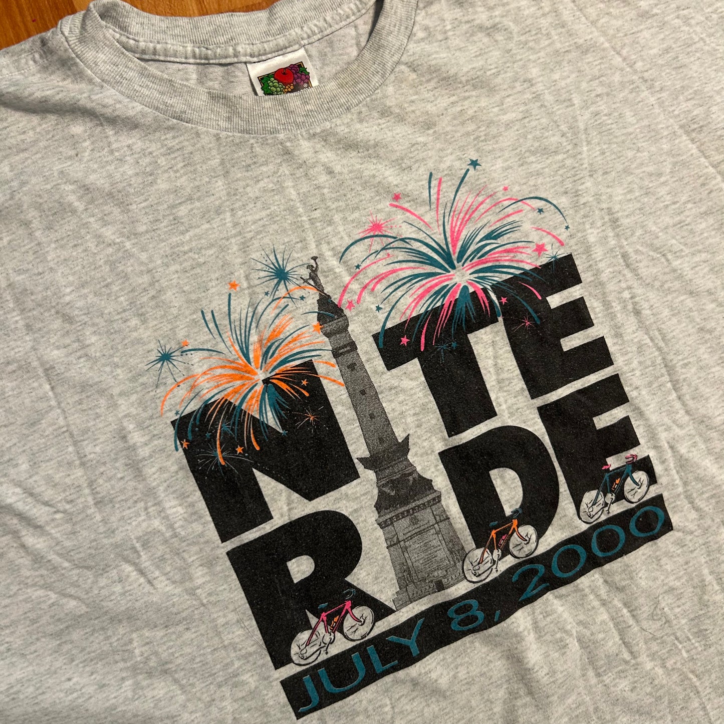 2000 FOTL Nite Ride Grey Tshirt - XLarge - 25" x 30"