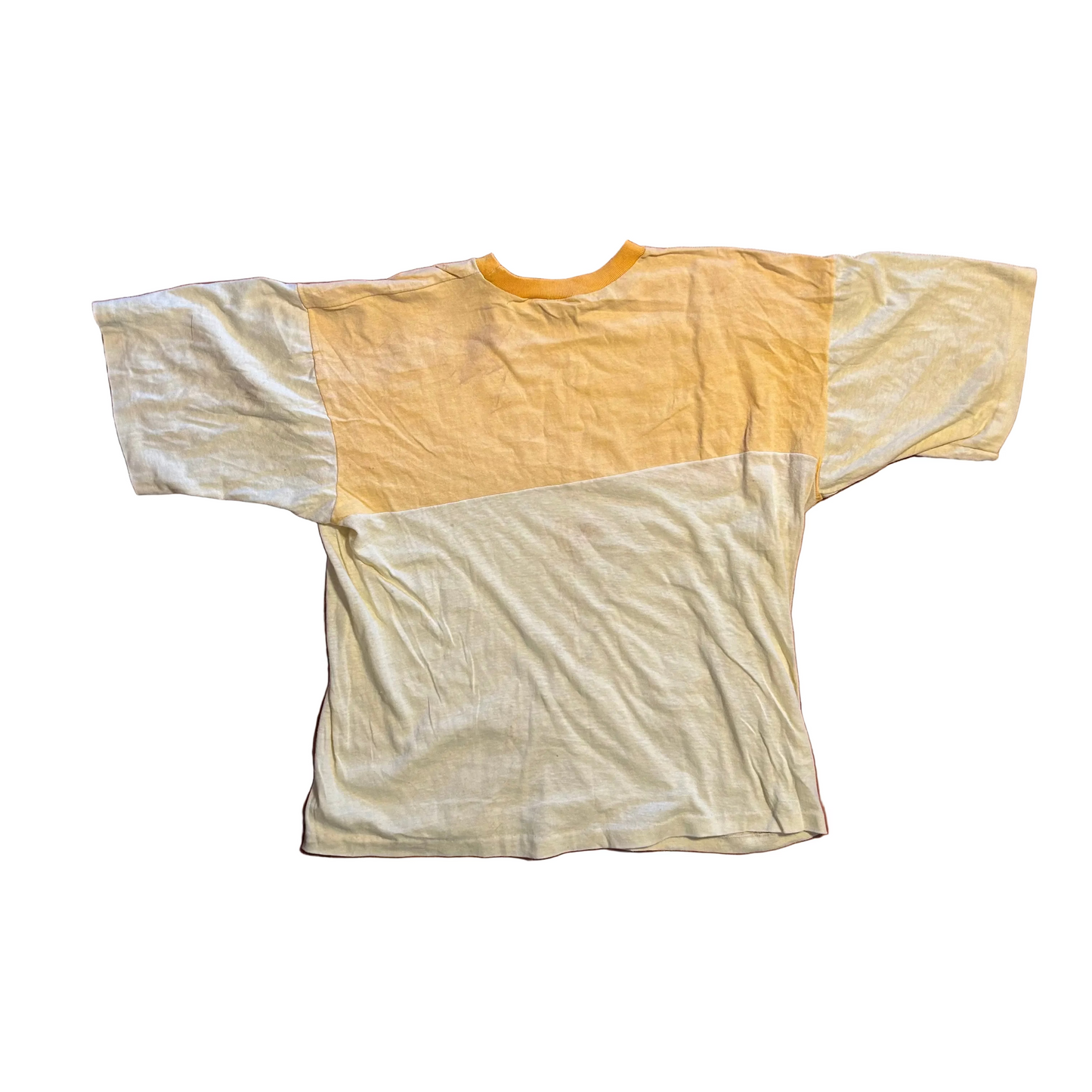 Yellow Colorblocked Blank Tshirt - Small - 18.5" x 23"