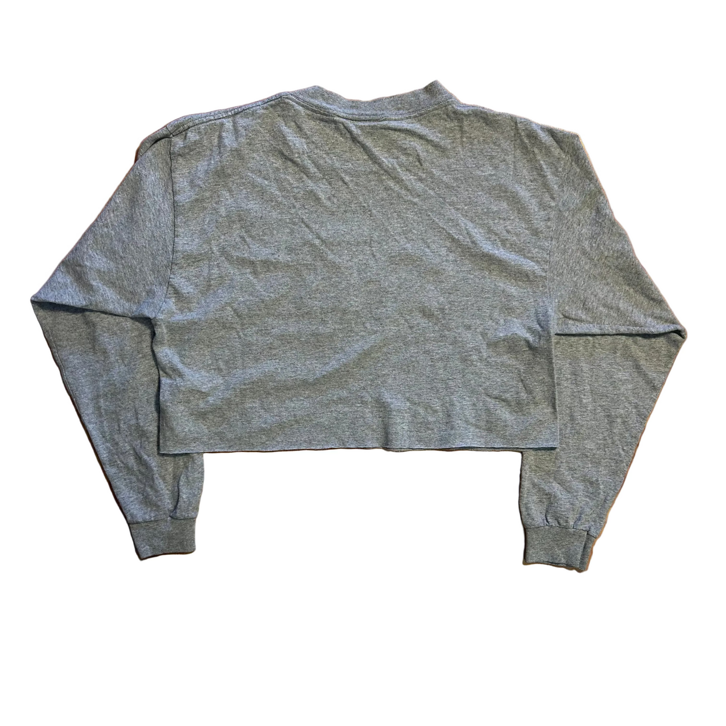 Butler Bulldogs Grey Longsleeve University Cropped Shirt - Small - 18" x 16.5"