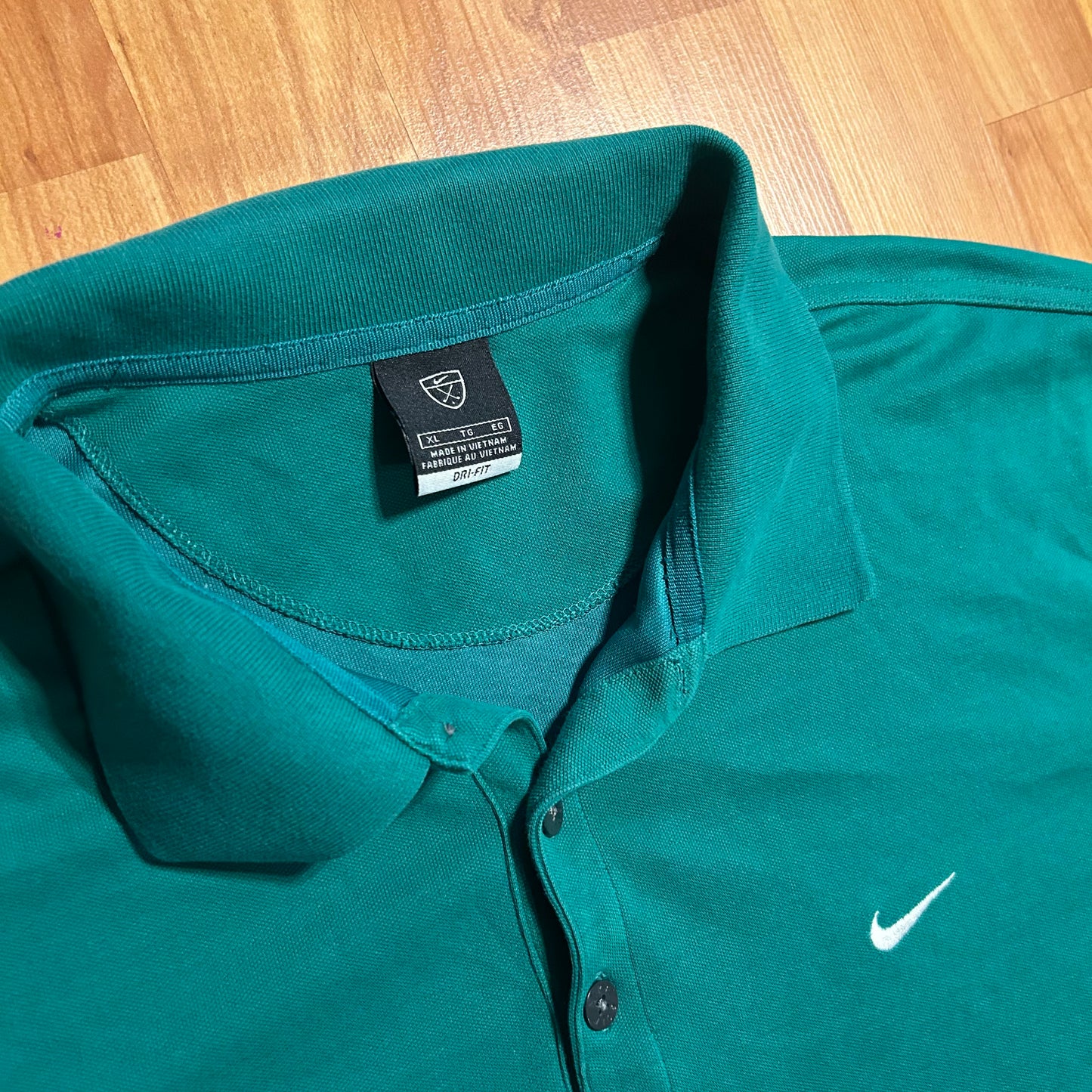 Nike Golf Green Mini Swoosh Collared Polo Shirt - XLarge - 24" x 32"