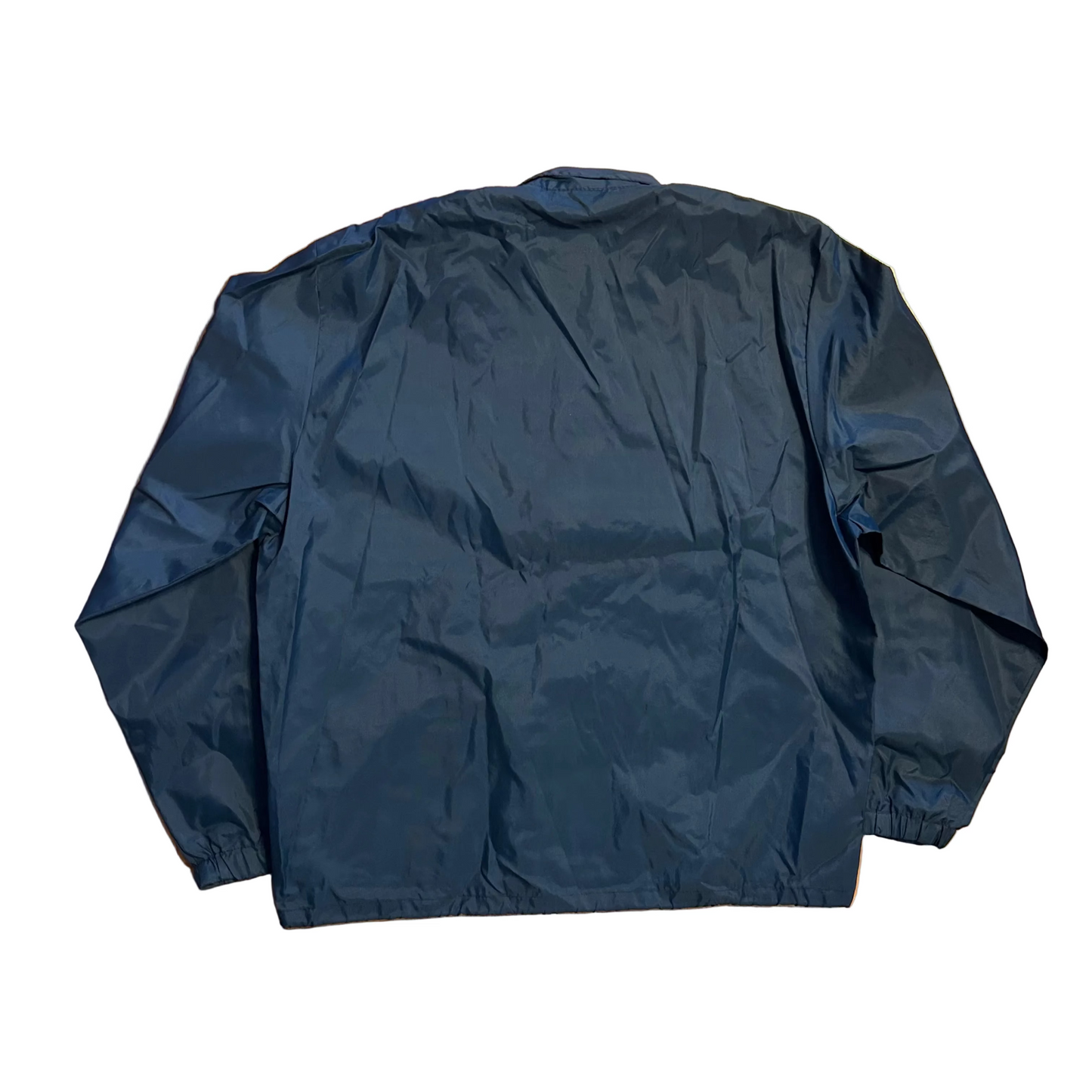 70/80's Sportsmaster Navy Nylon Zip Up Windbreaker Jacket - XLarge - 24.5" x 27"