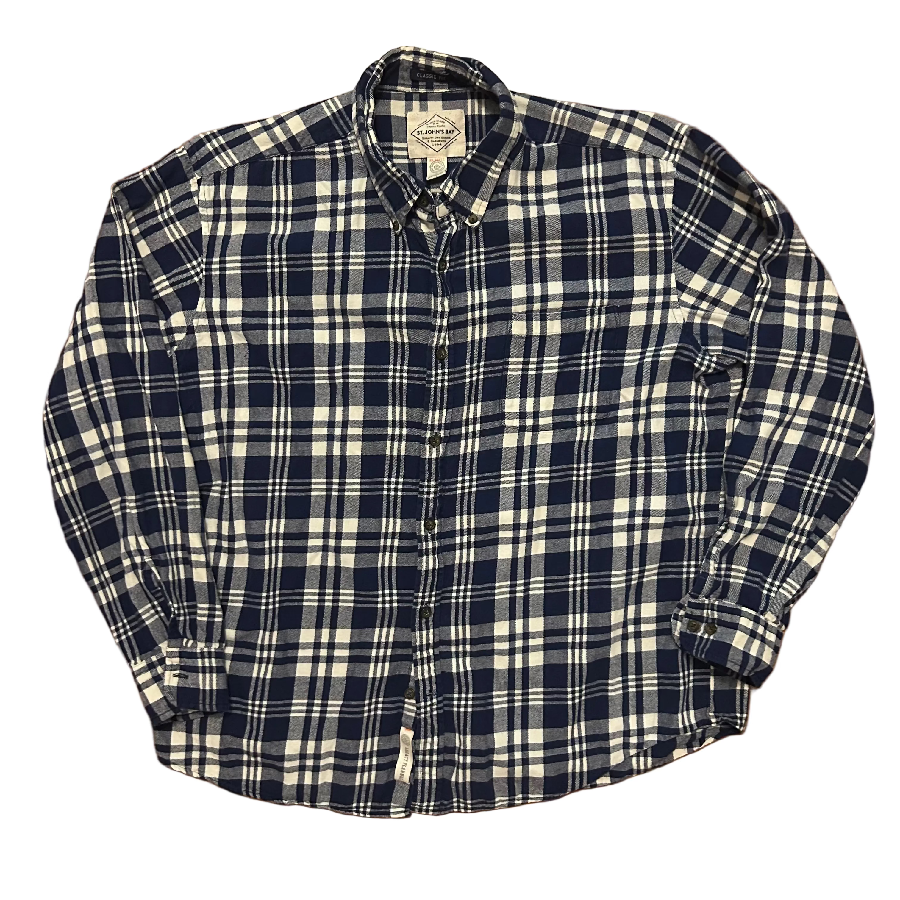 st john's bay men's dress shirts Blue White Button Down Cotton Shirt - XLarge Dark Femme Spring Fashion Size:XL and up...subject to availability Sparkly Hot Pink Geometric